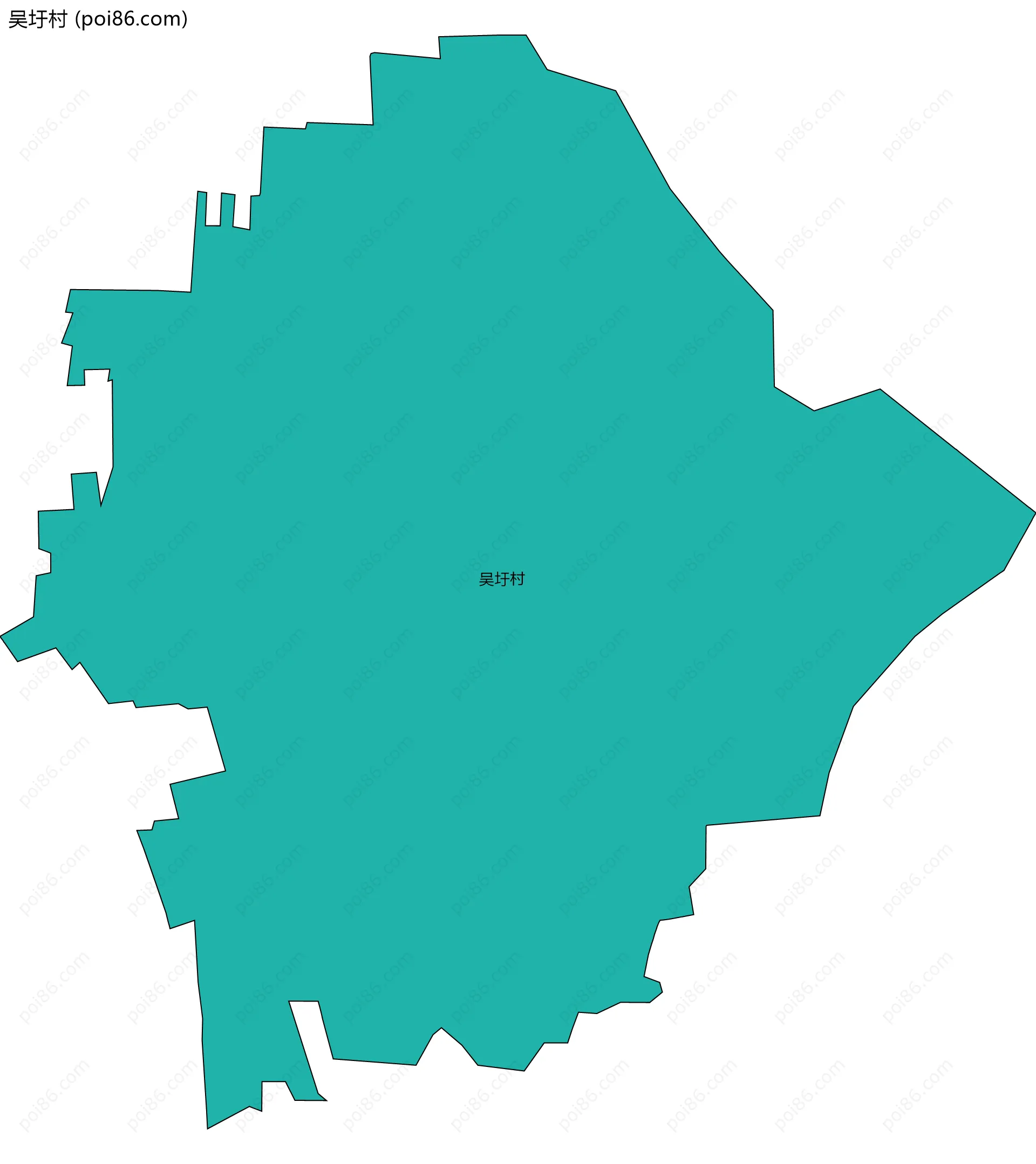 吴圩村边界地图