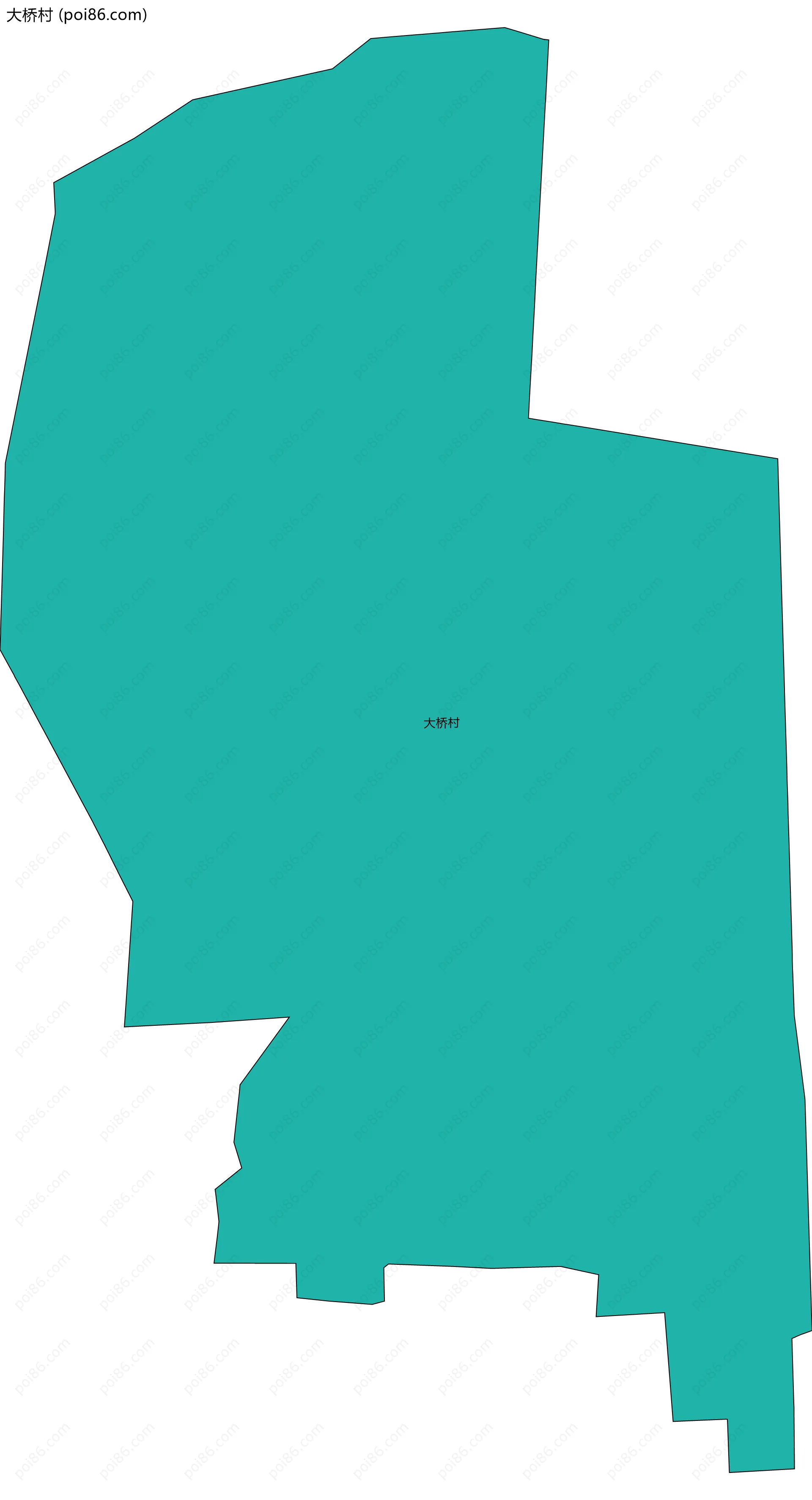 大桥村边界地图