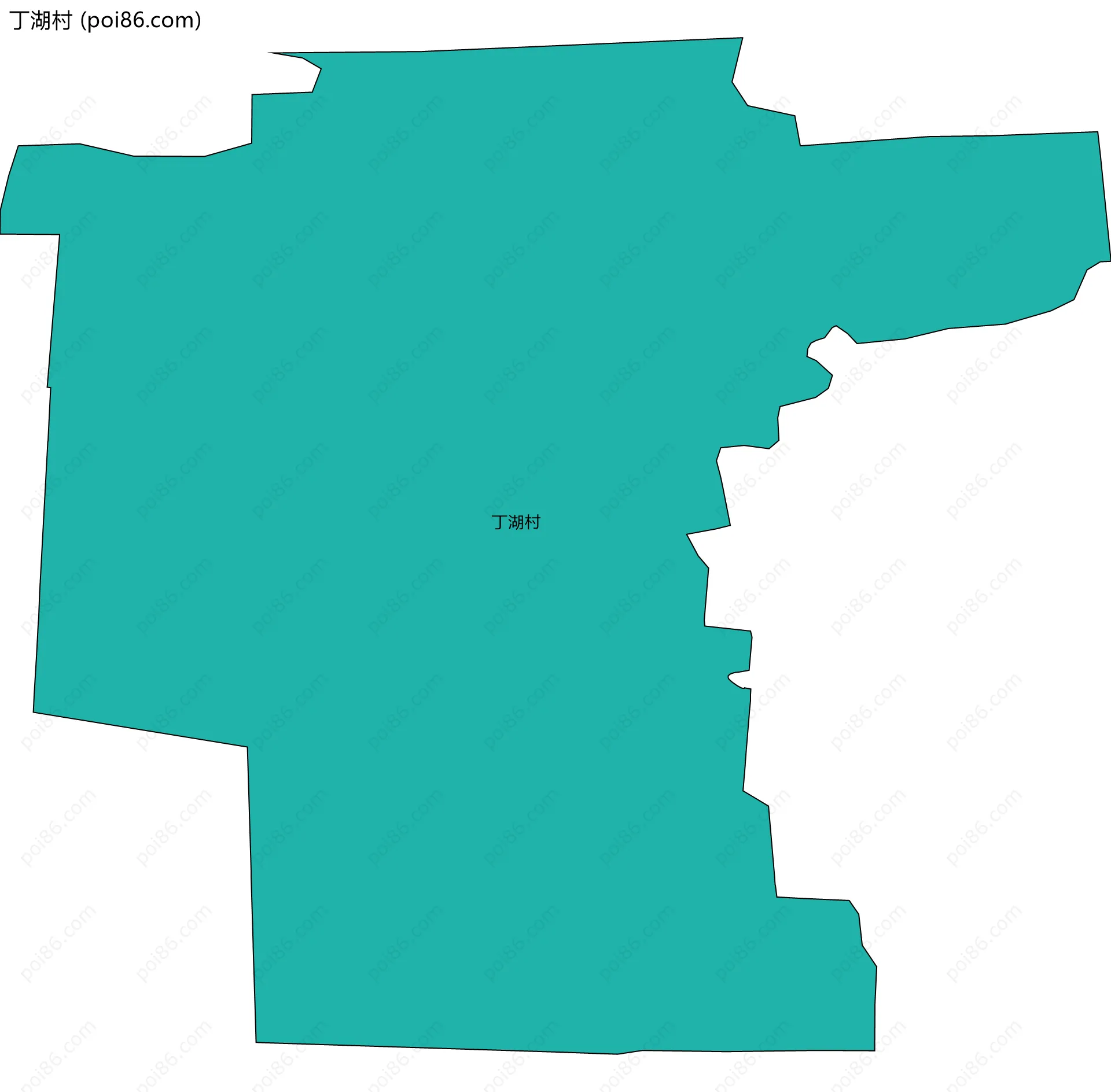 丁湖村边界地图