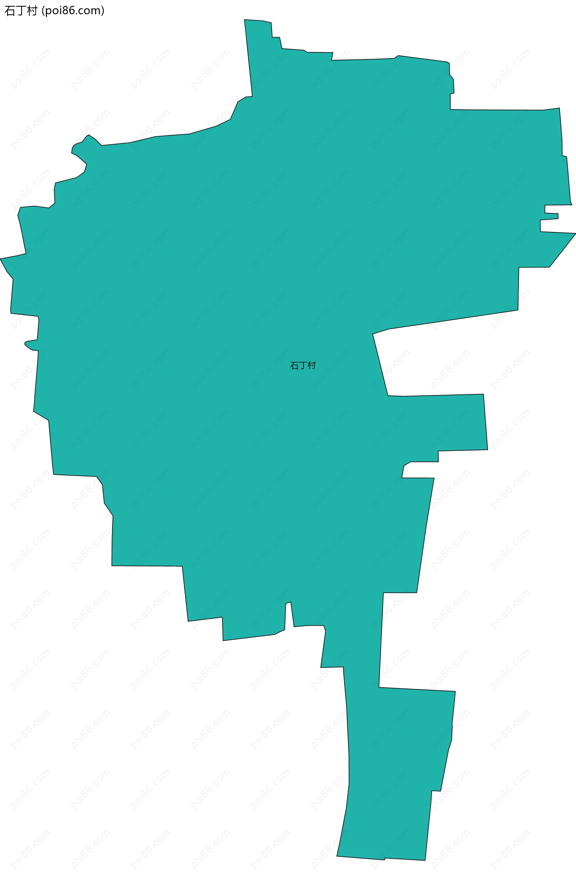 石丁村边界地图