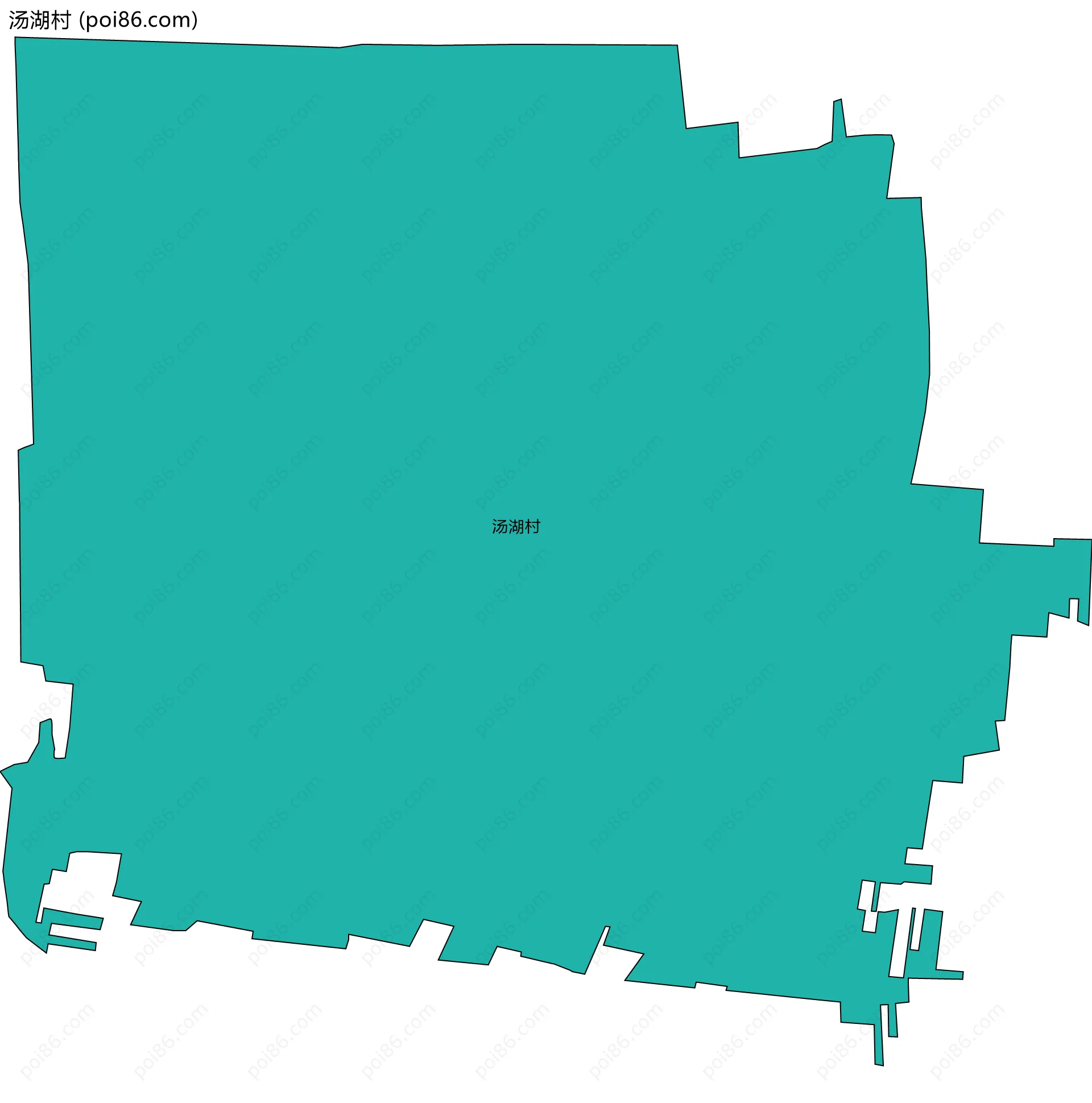 汤湖村边界地图
