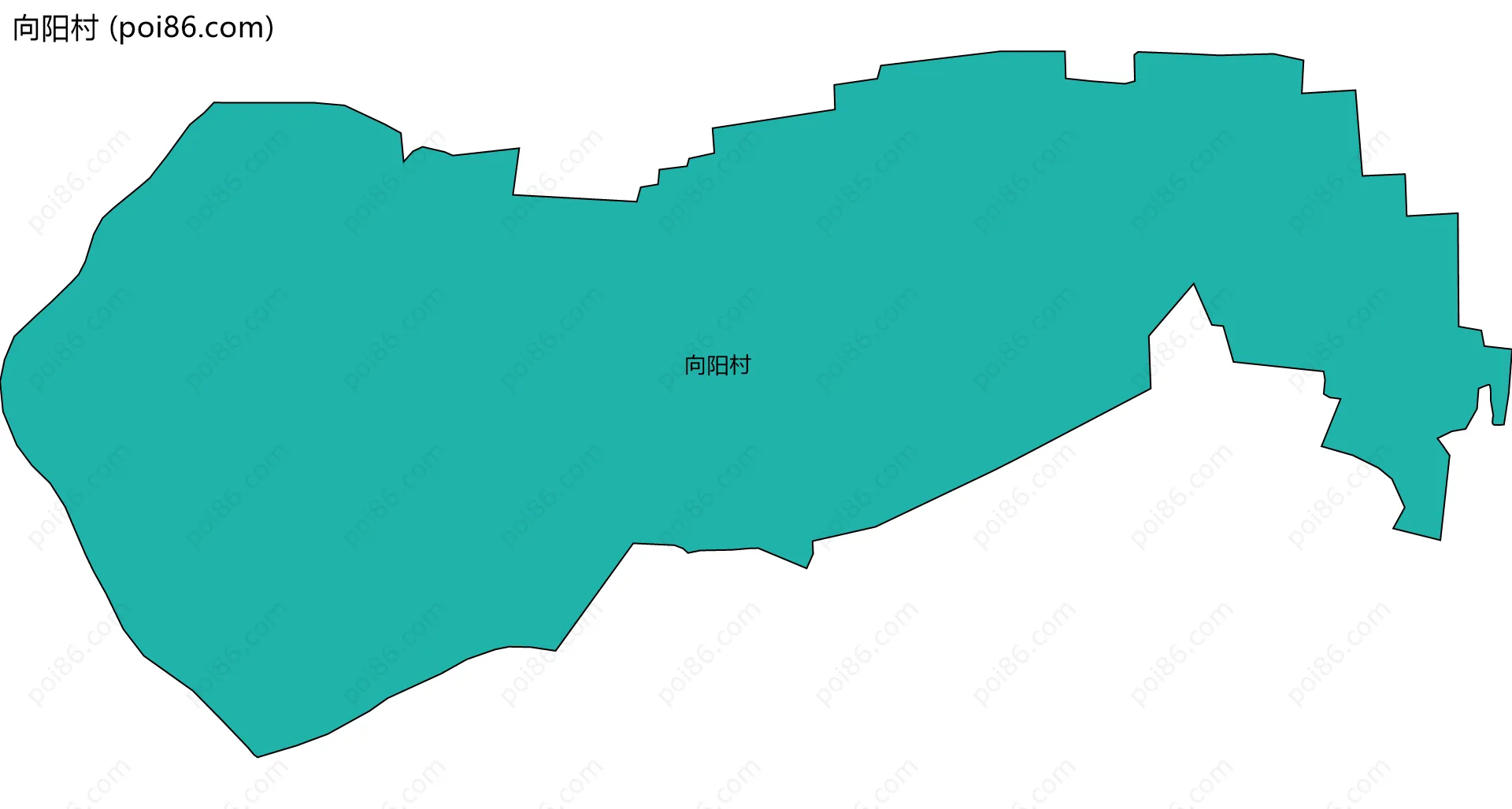 向阳村边界地图
