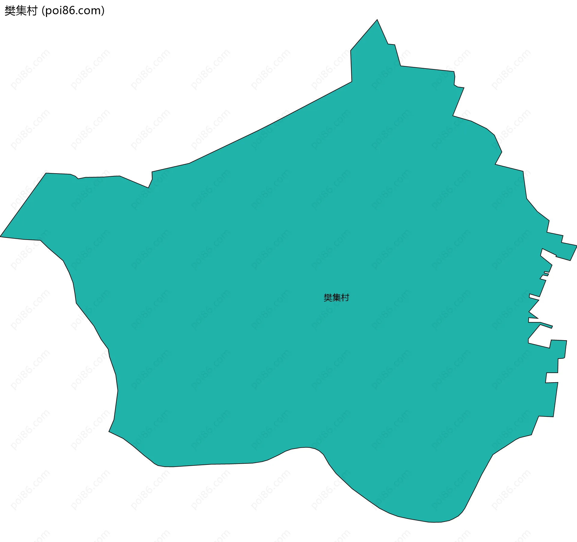 樊集村边界地图