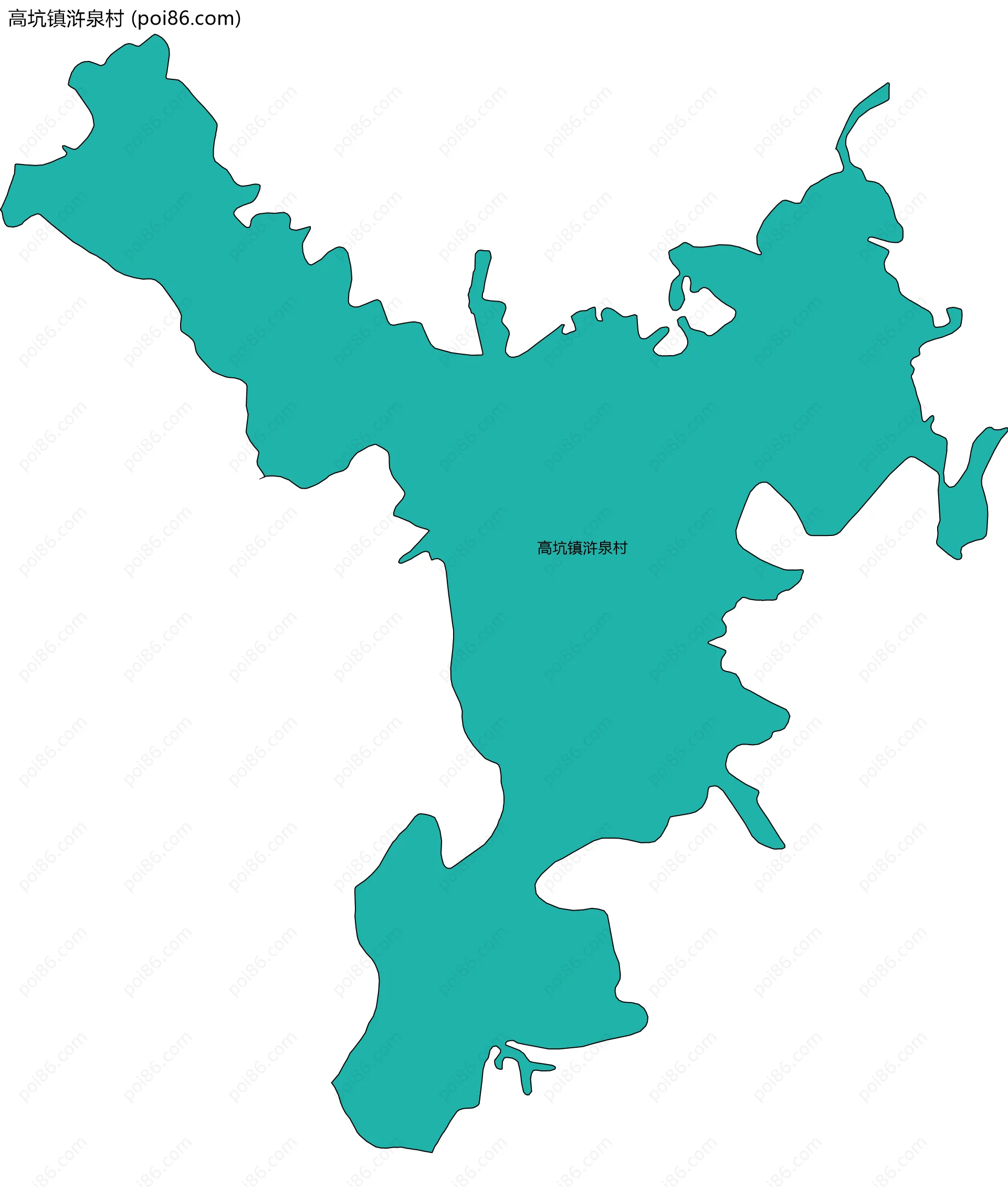 高坑镇浒泉村边界地图