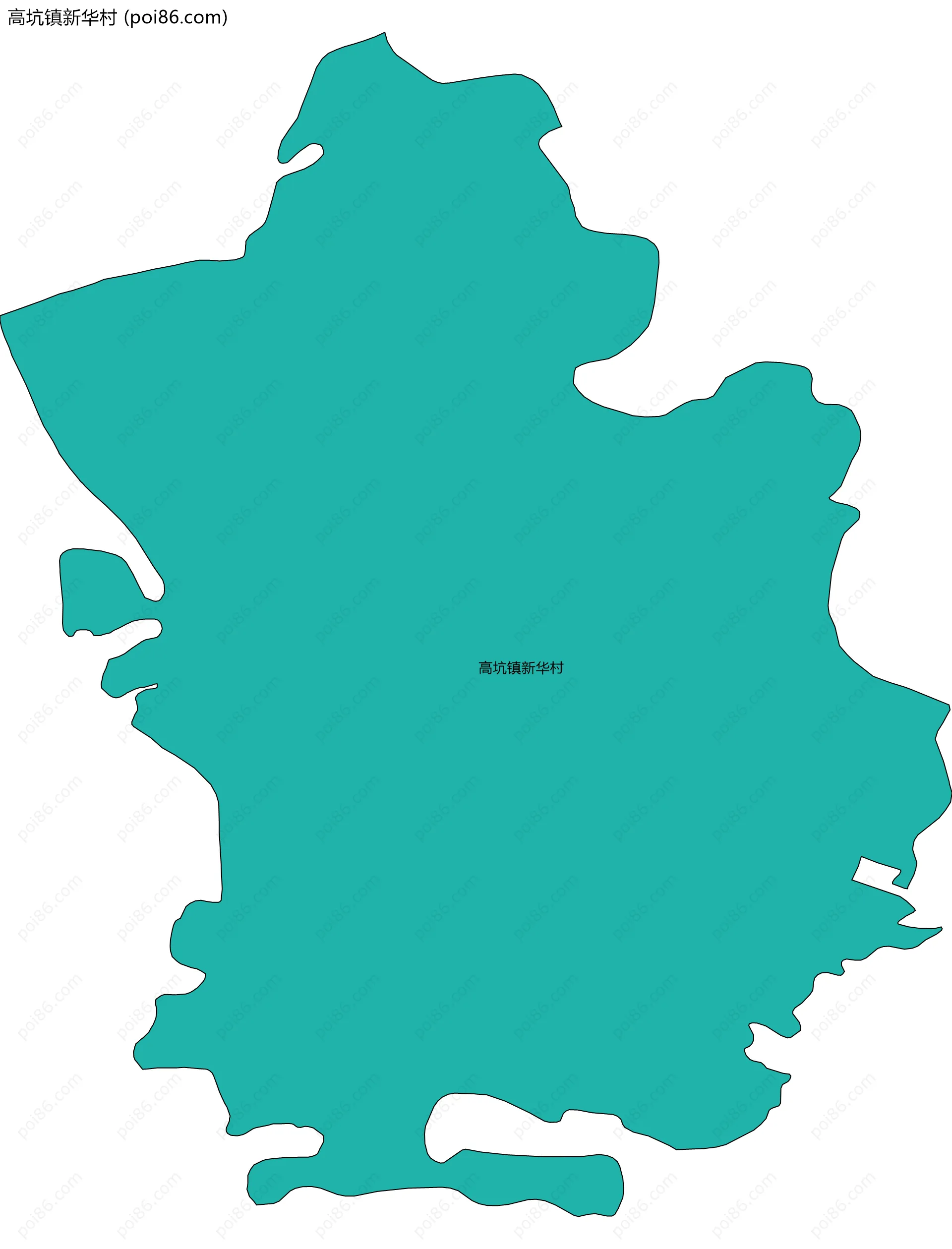 高坑镇新华村边界地图