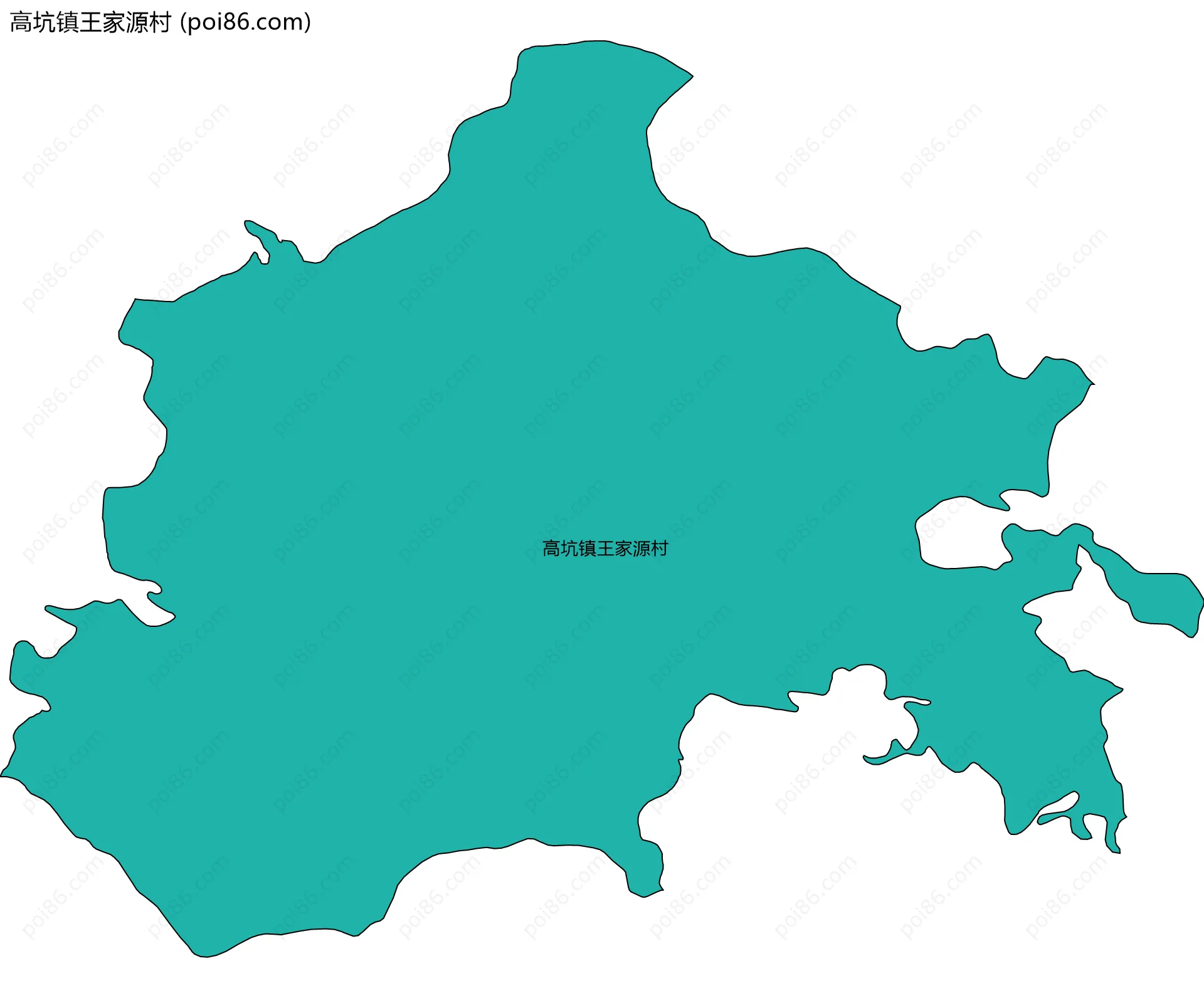高坑镇王家源村边界地图