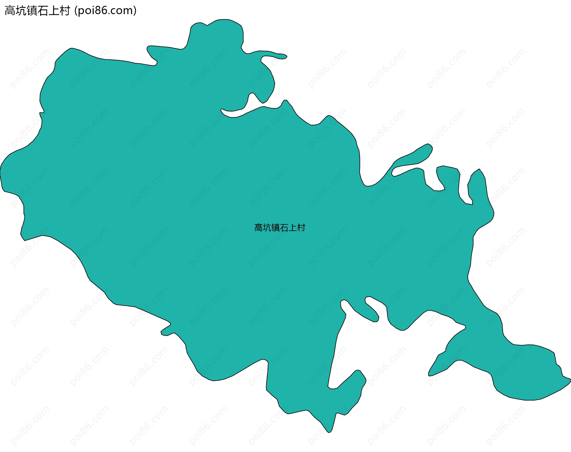 高坑镇石上村边界地图