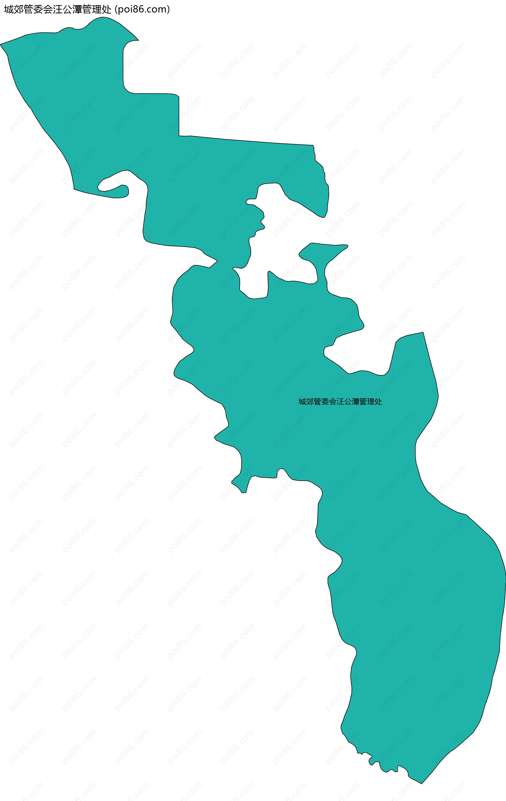 城郊管委会汪公潭管理处边界地图