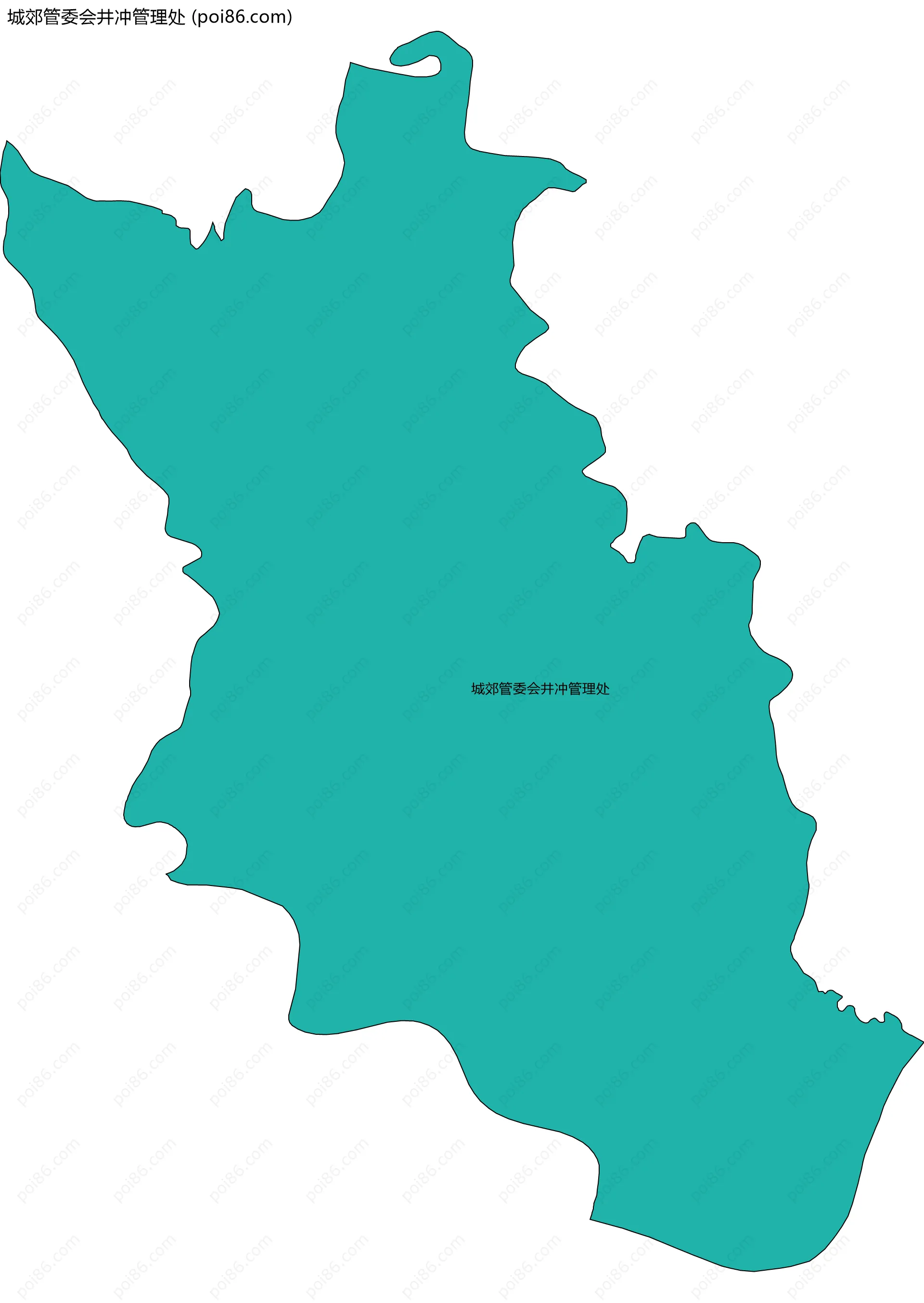 城郊管委会井冲管理处边界地图