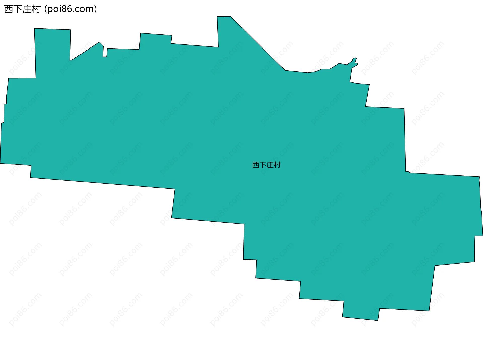 西下庄村边界地图