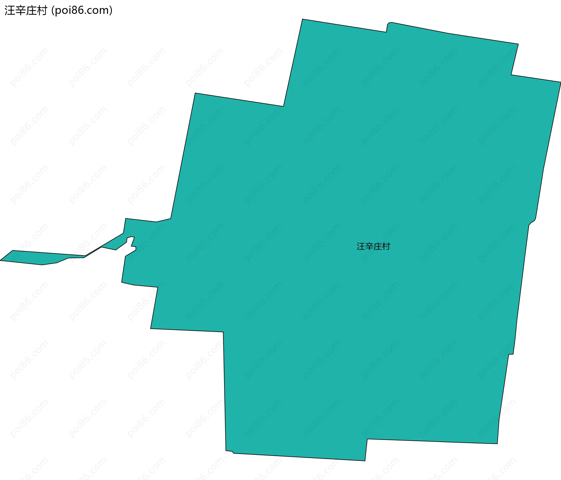 汪辛庄村边界地图