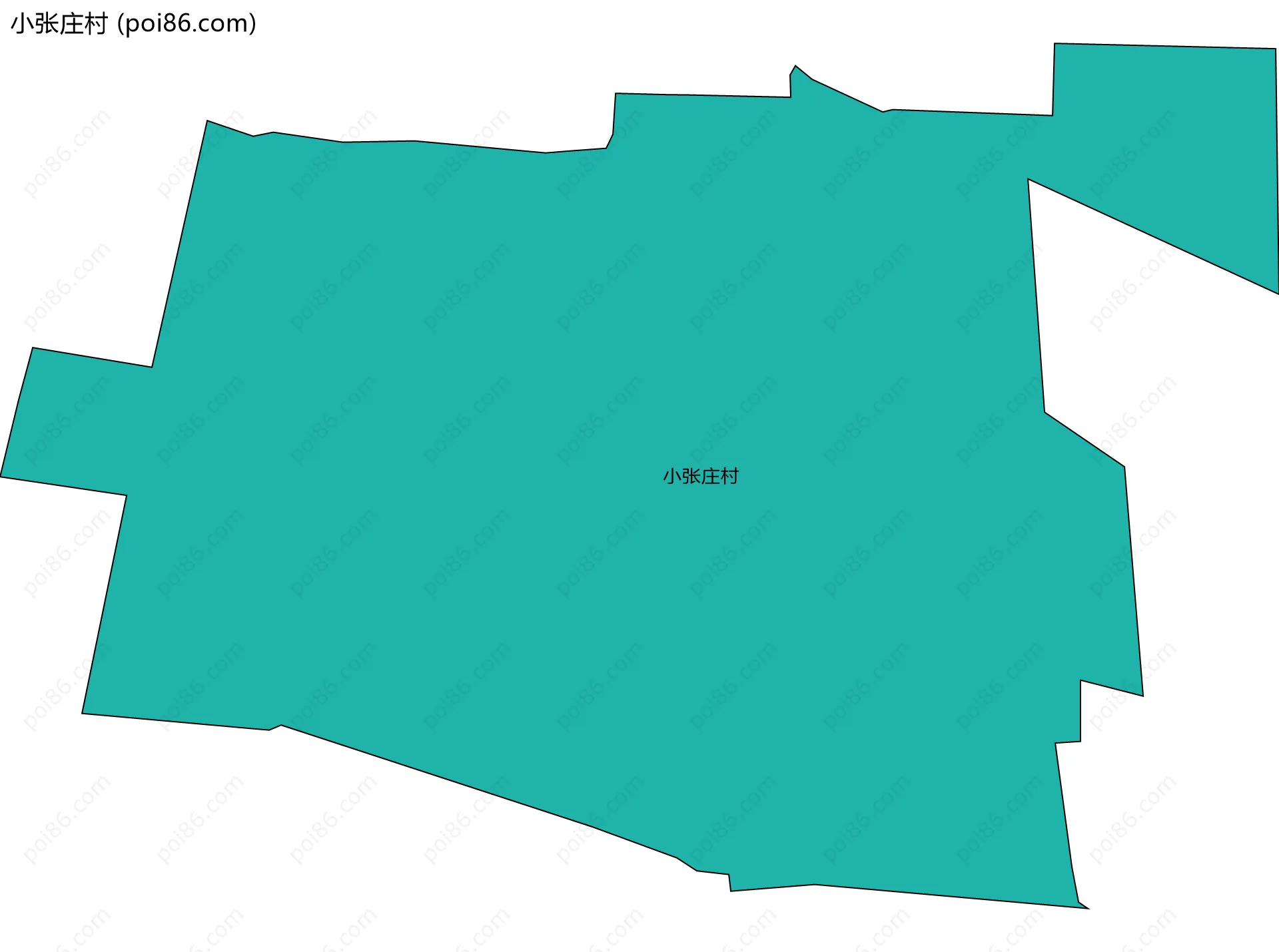 小张庄村边界地图