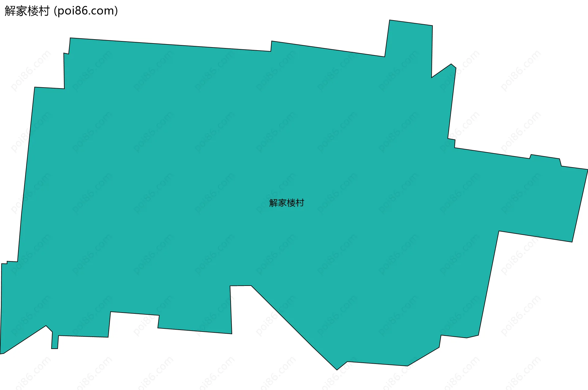 解家楼村边界地图