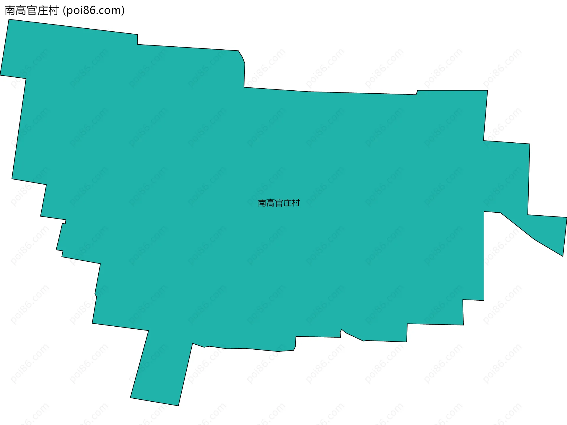 南高官庄村边界地图