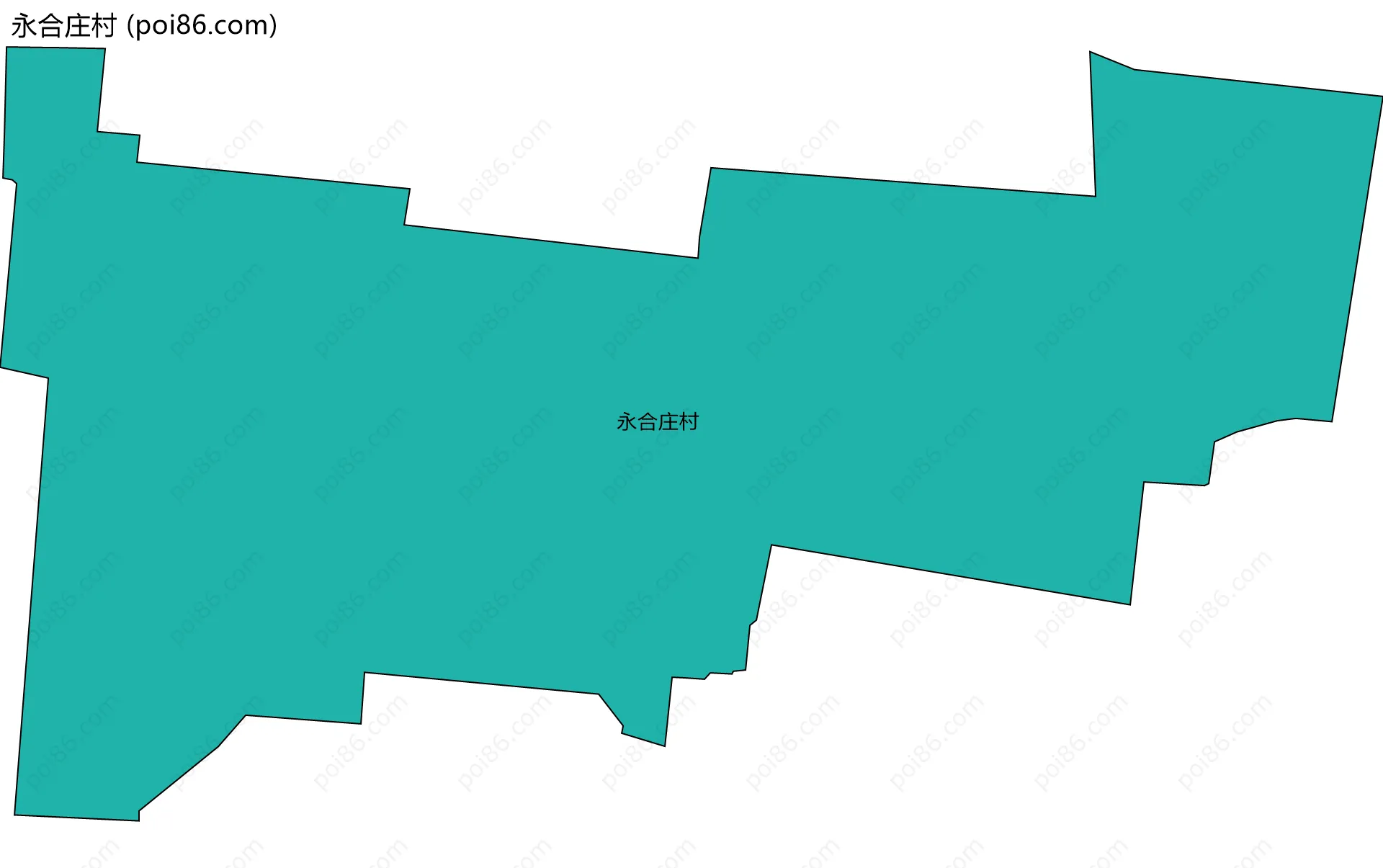 永合庄村边界地图