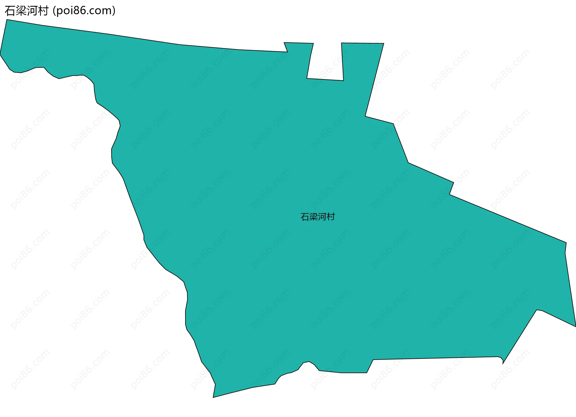 石梁河村边界地图