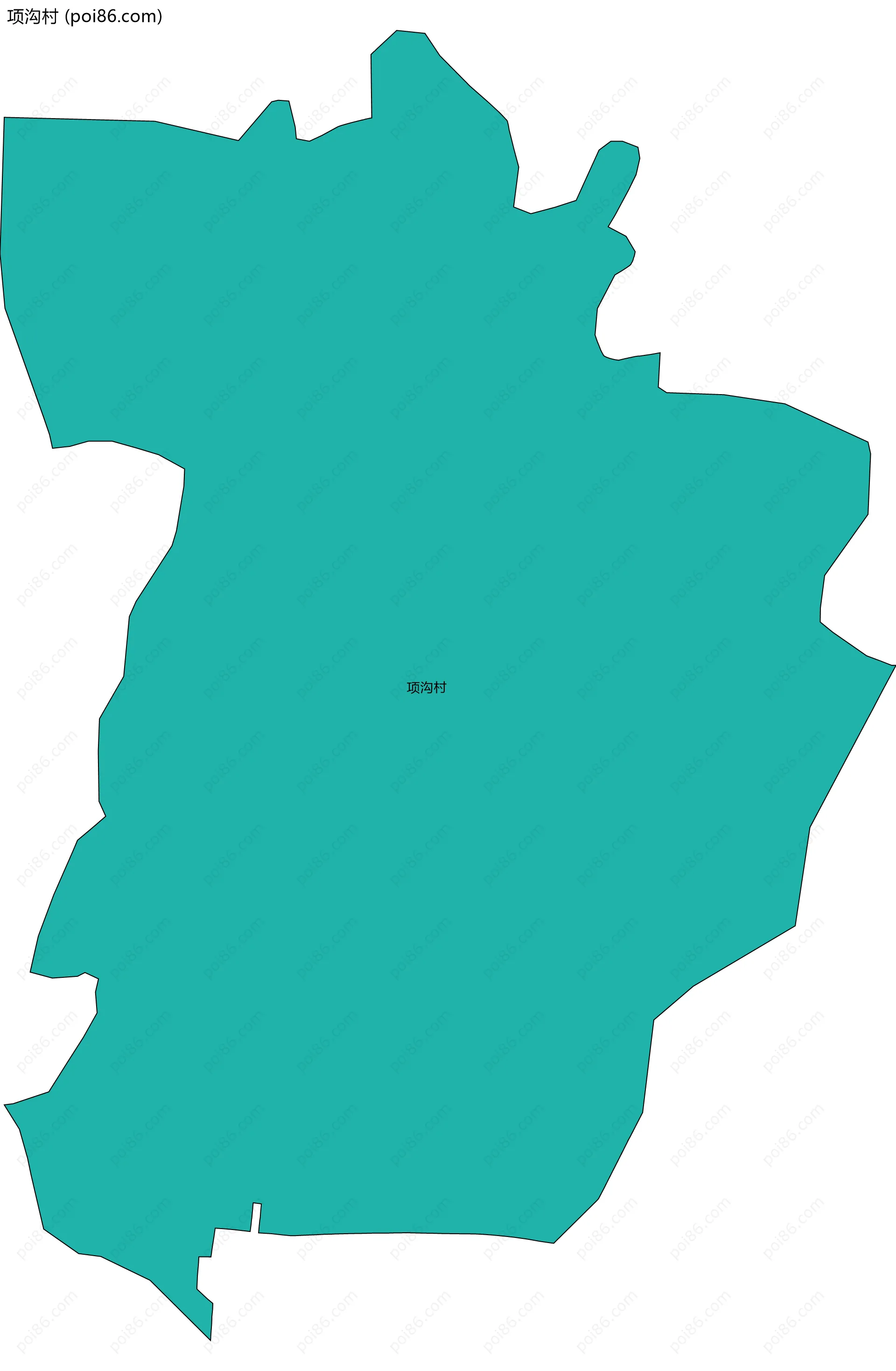 项沟村边界地图