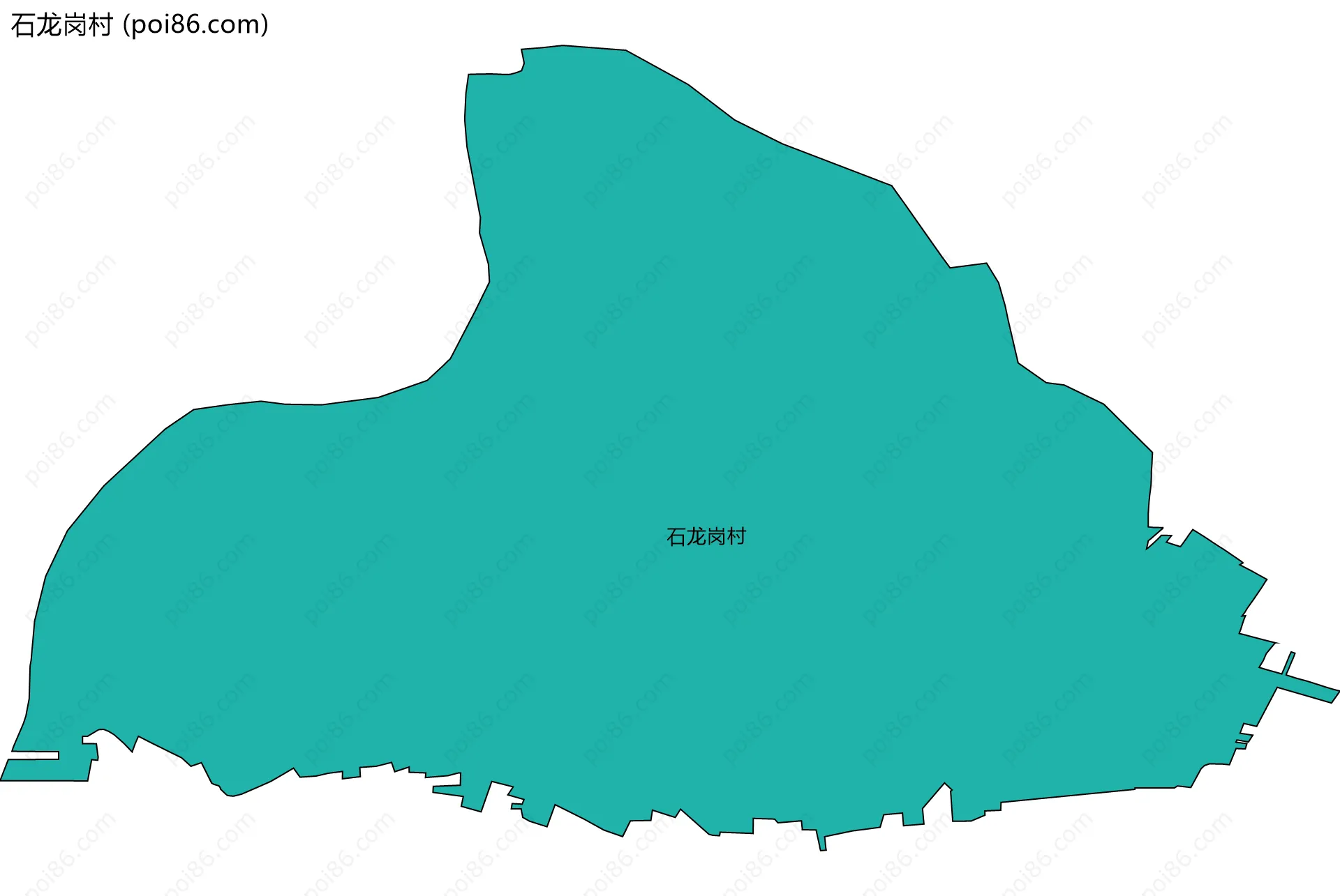石龙岗村边界地图