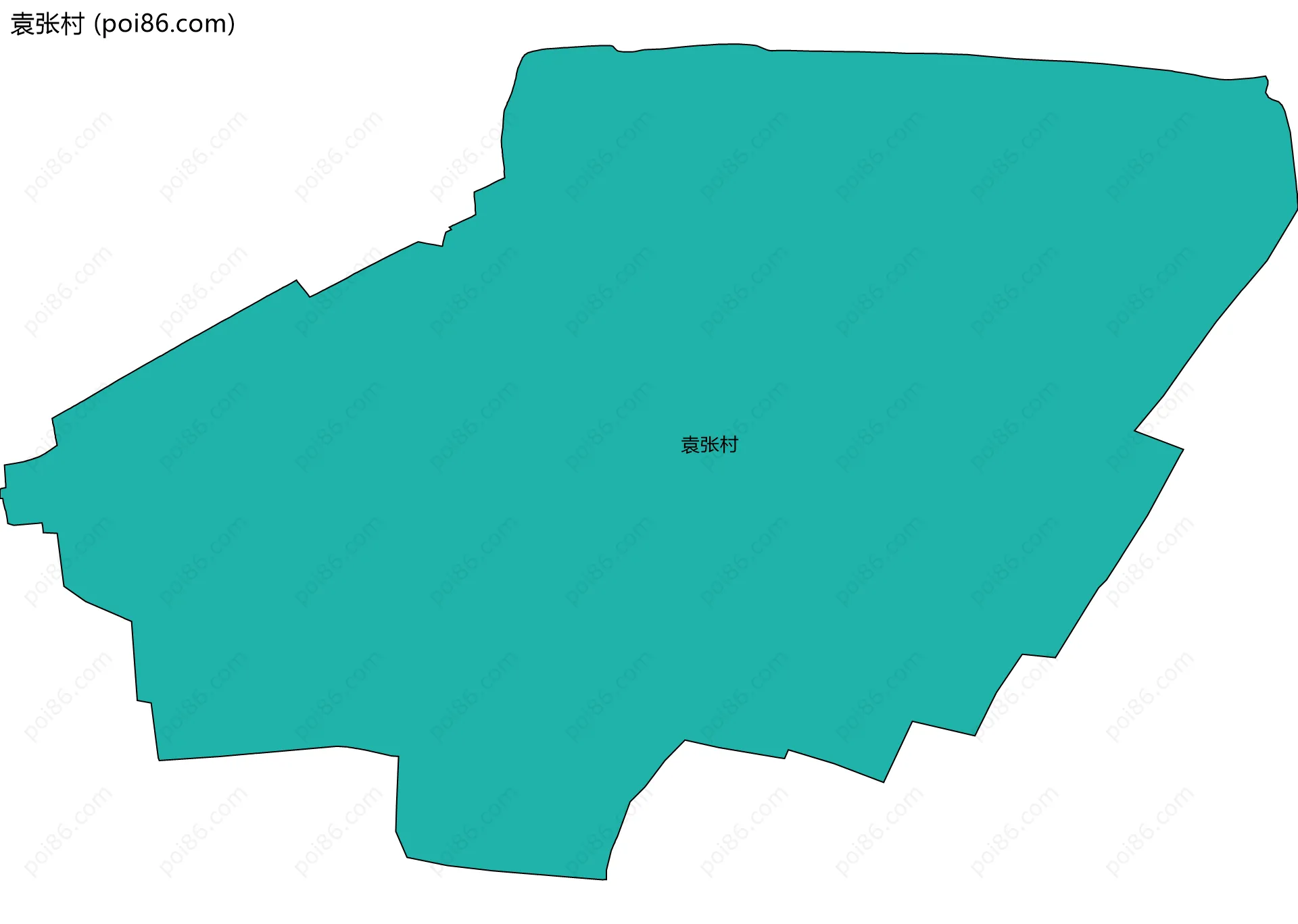袁张村边界地图
