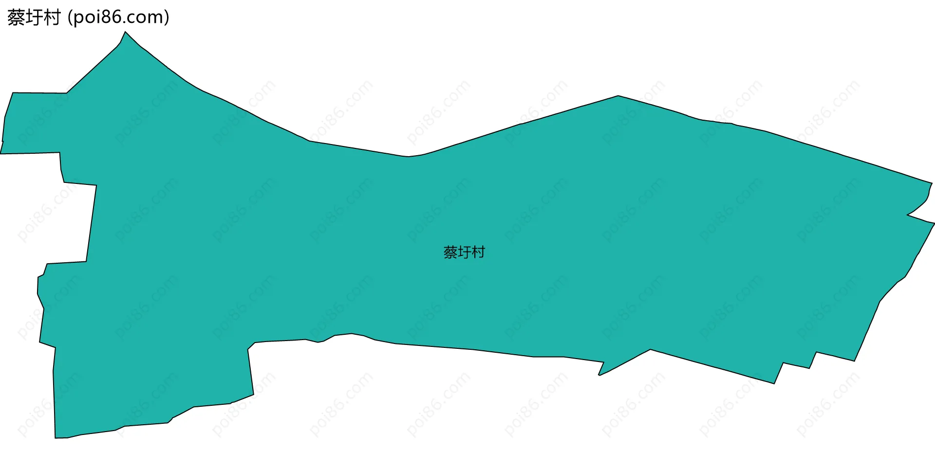 蔡圩村边界地图