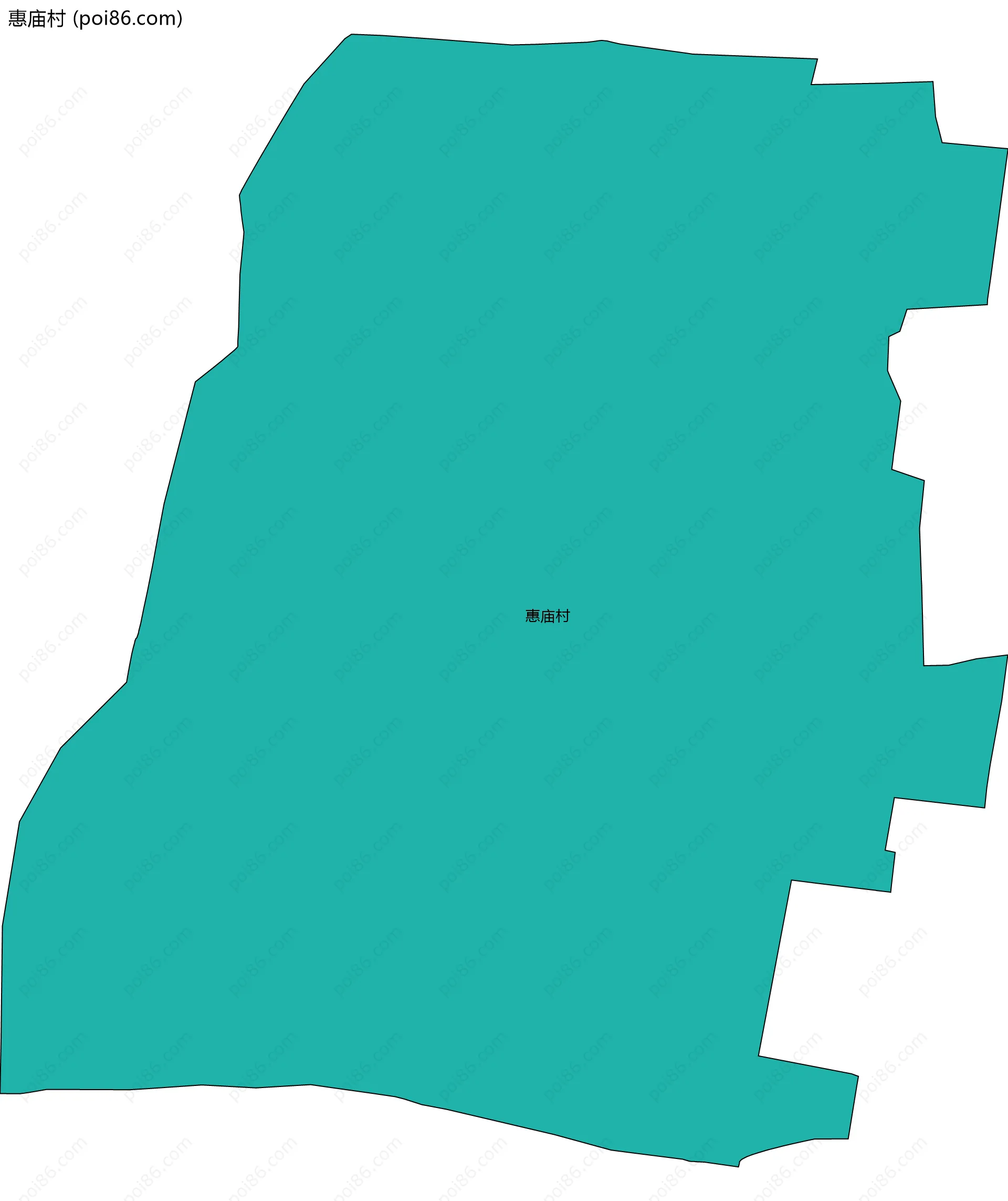 惠庙村边界地图