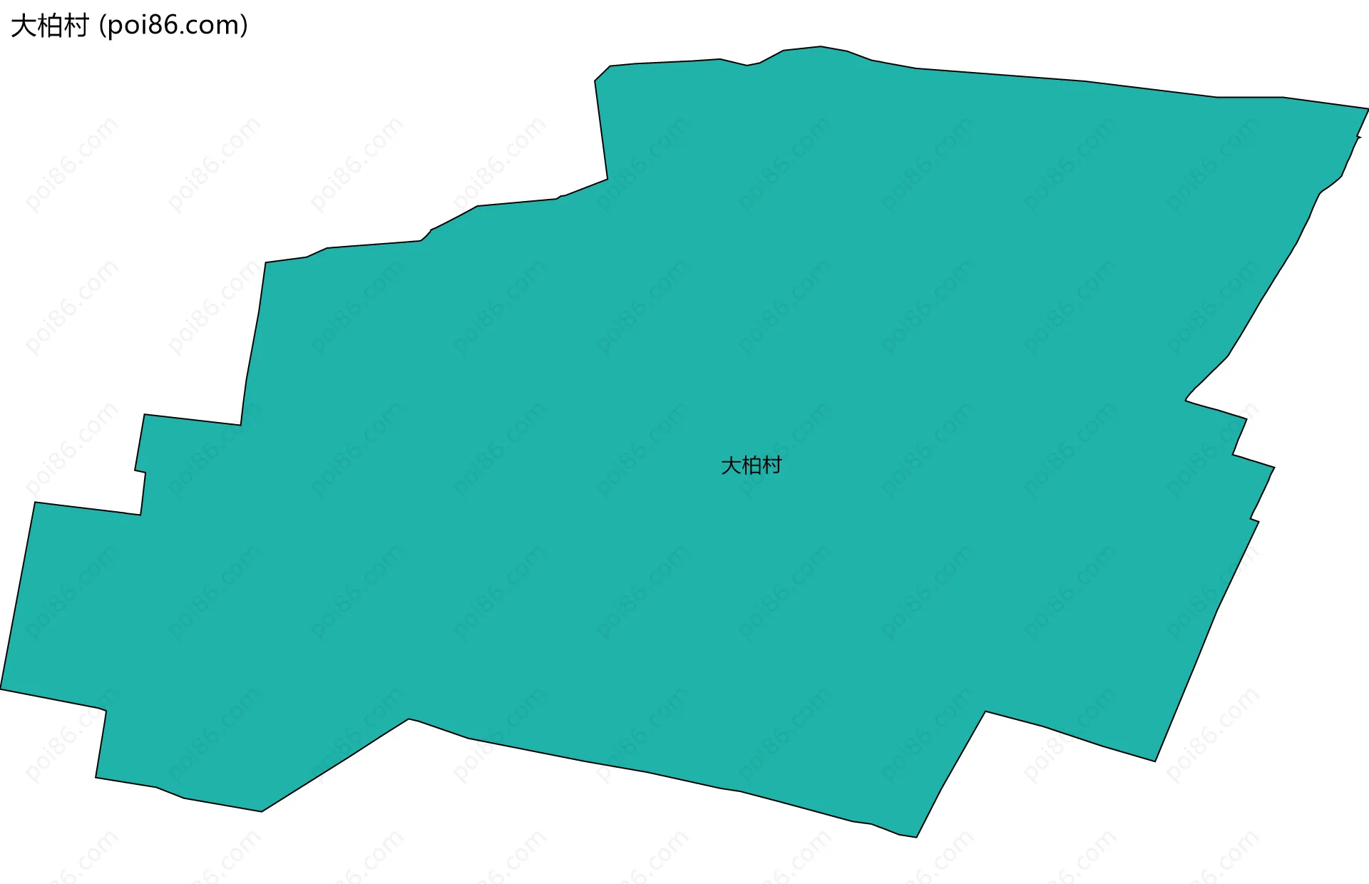 大柏村边界地图