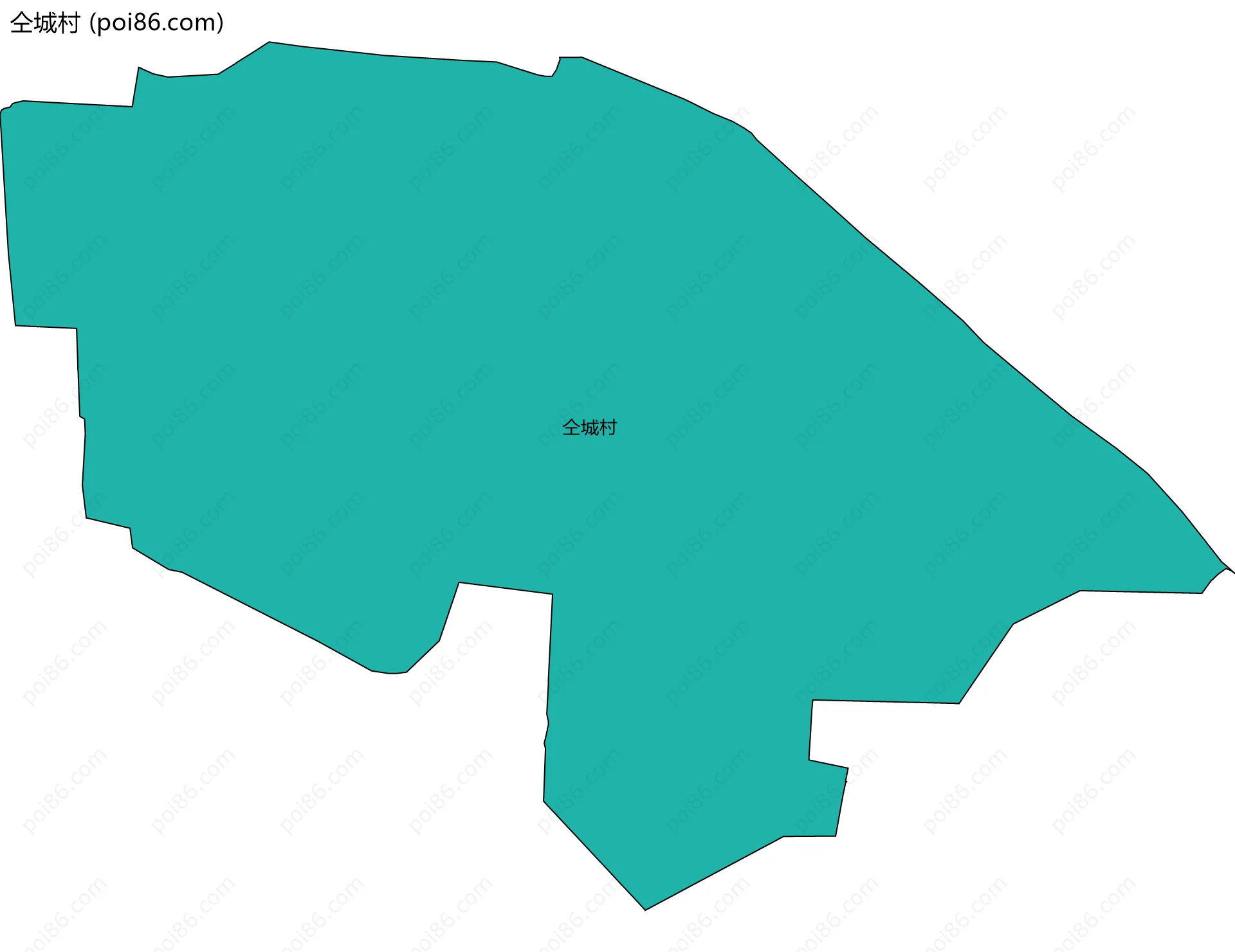 仝城村边界地图
