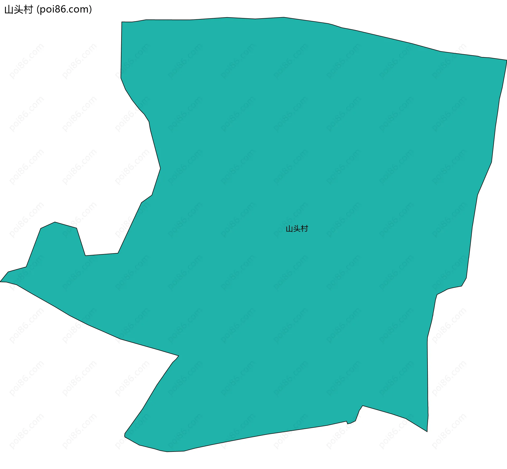 山头村边界地图