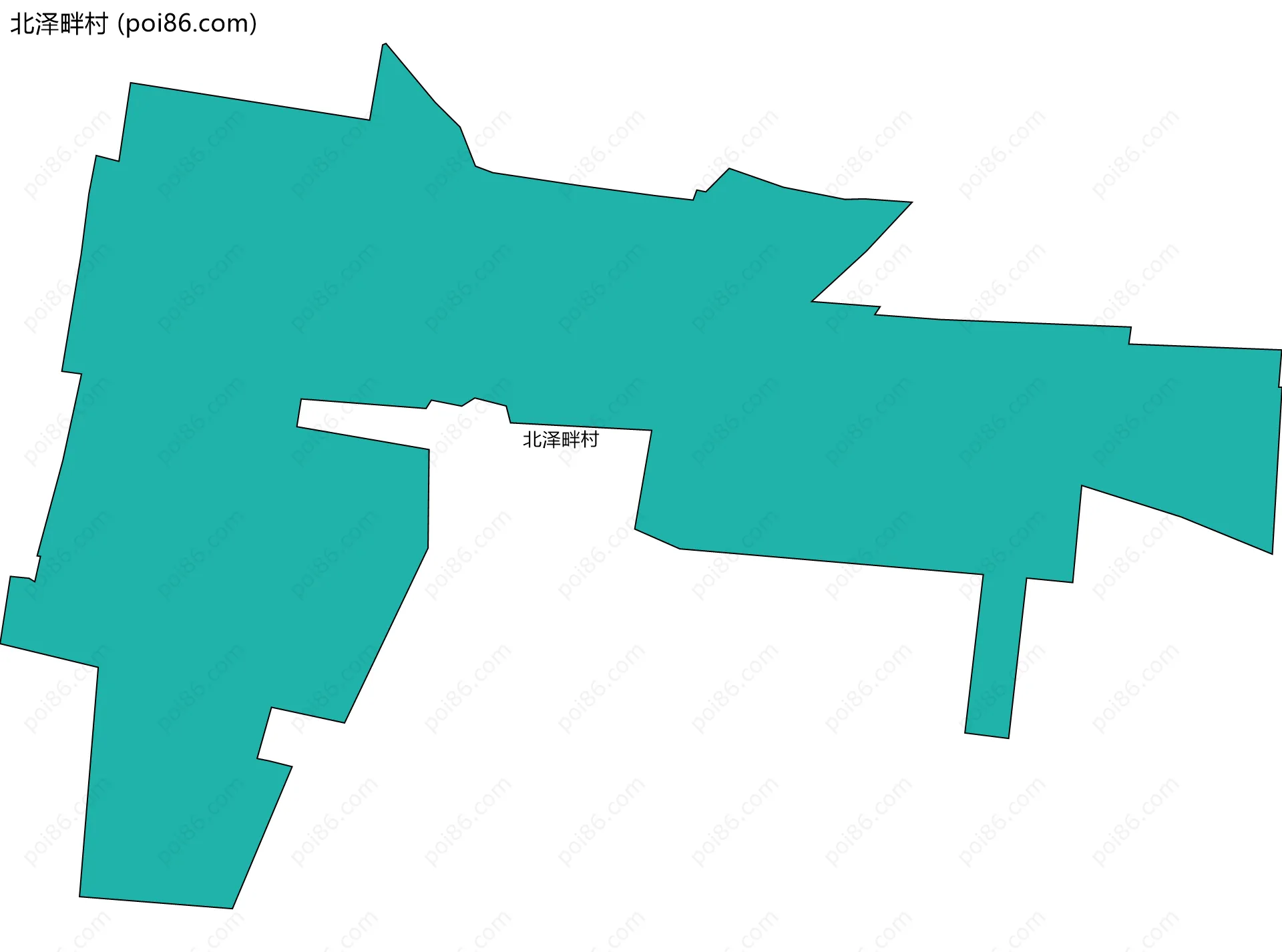 北泽畔村边界地图