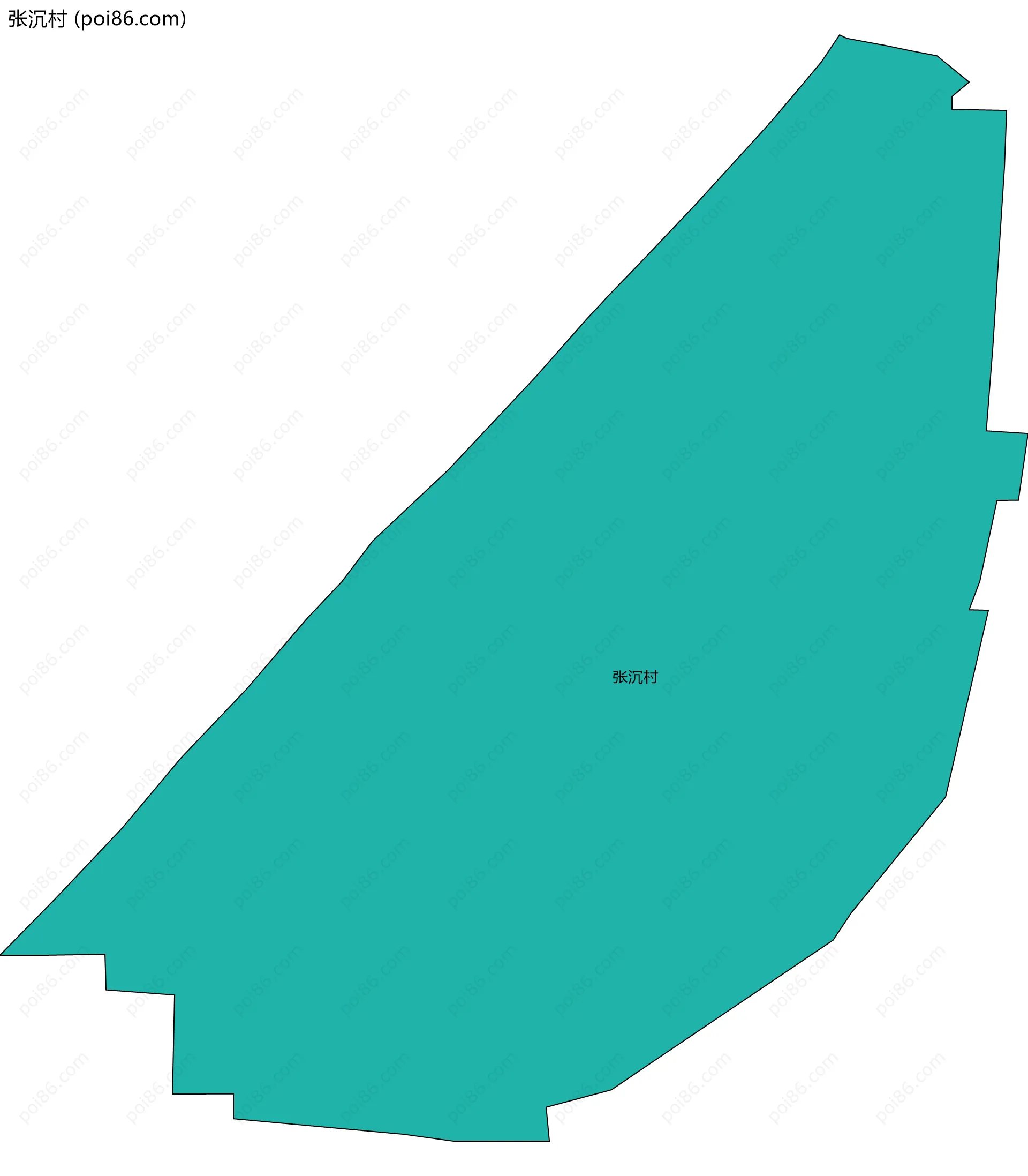 张沉村边界地图