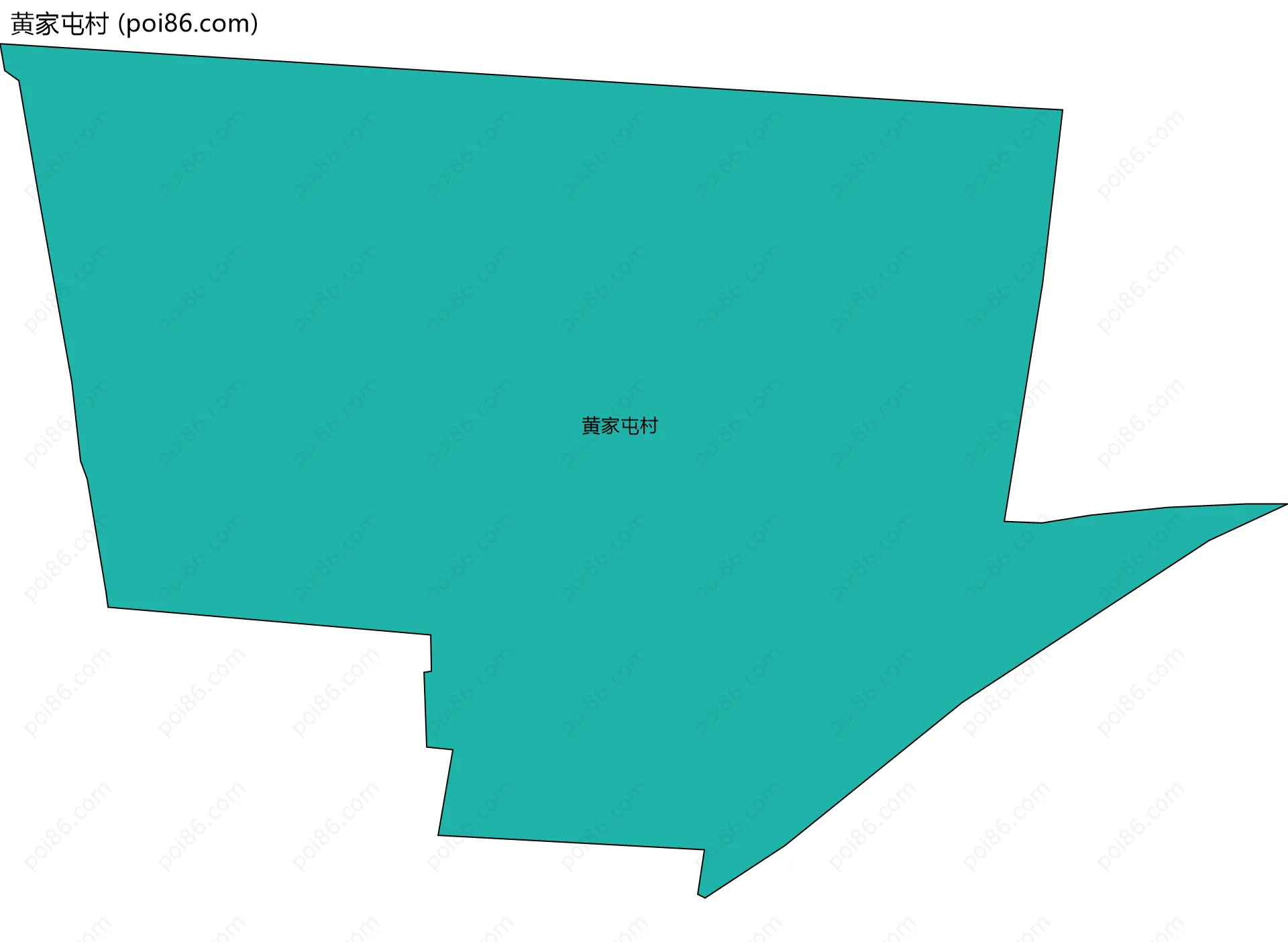 黄家屯村边界地图