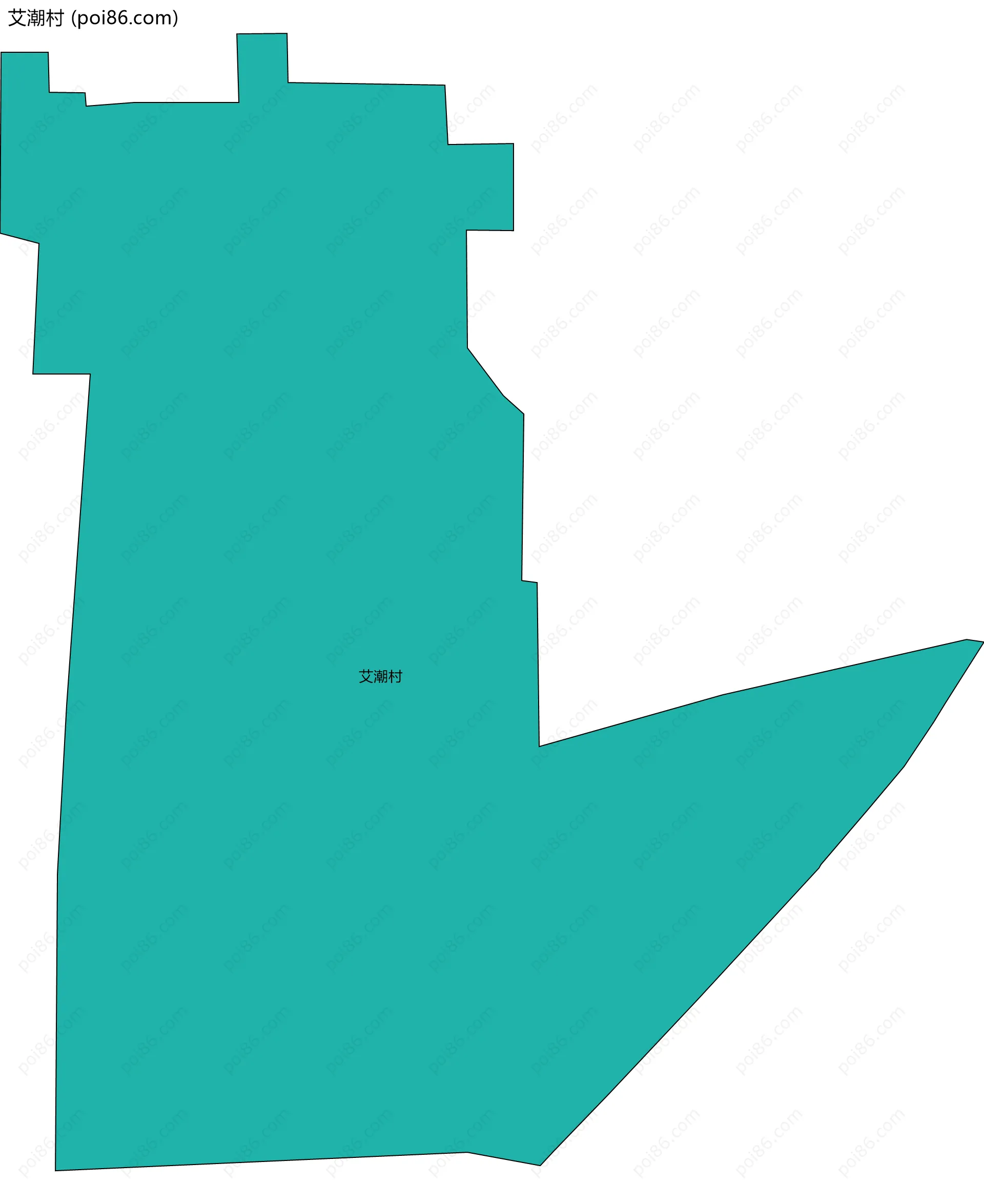 艾潮村边界地图
