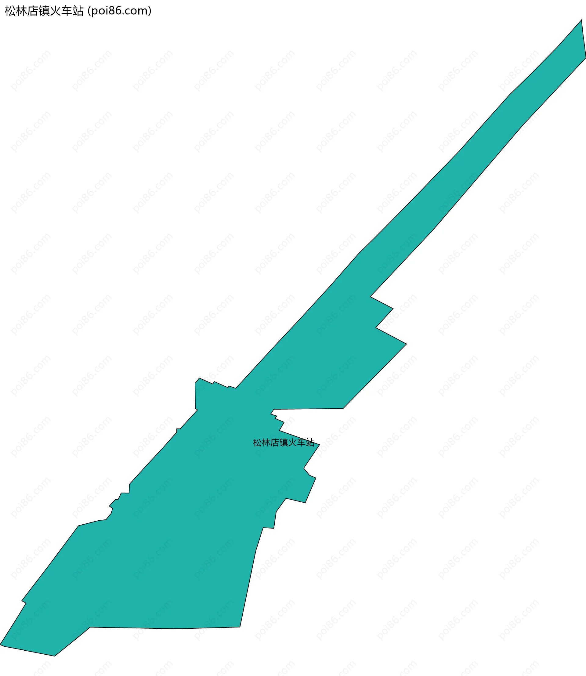 松林店镇火车站边界地图