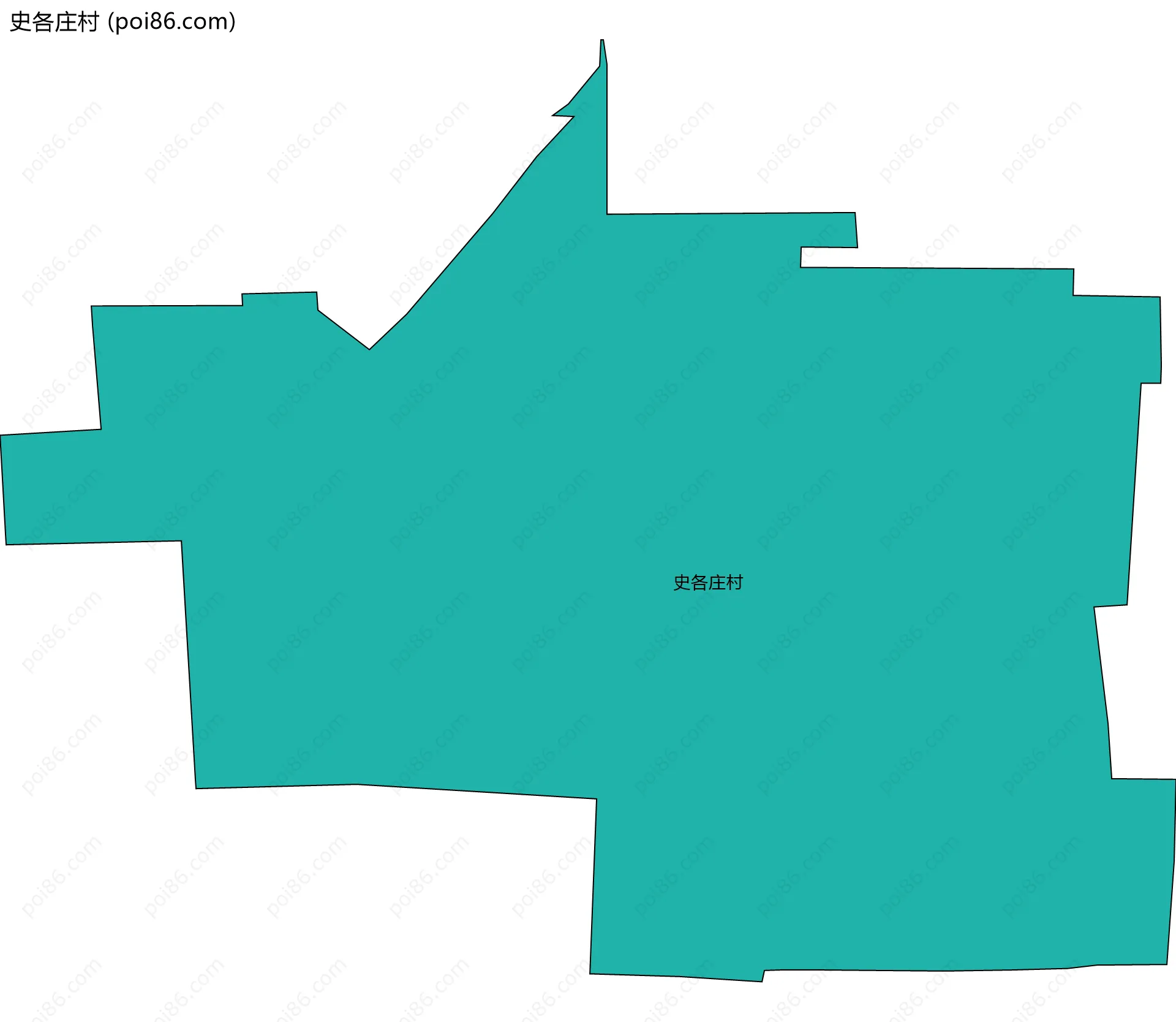 史各庄村边界地图