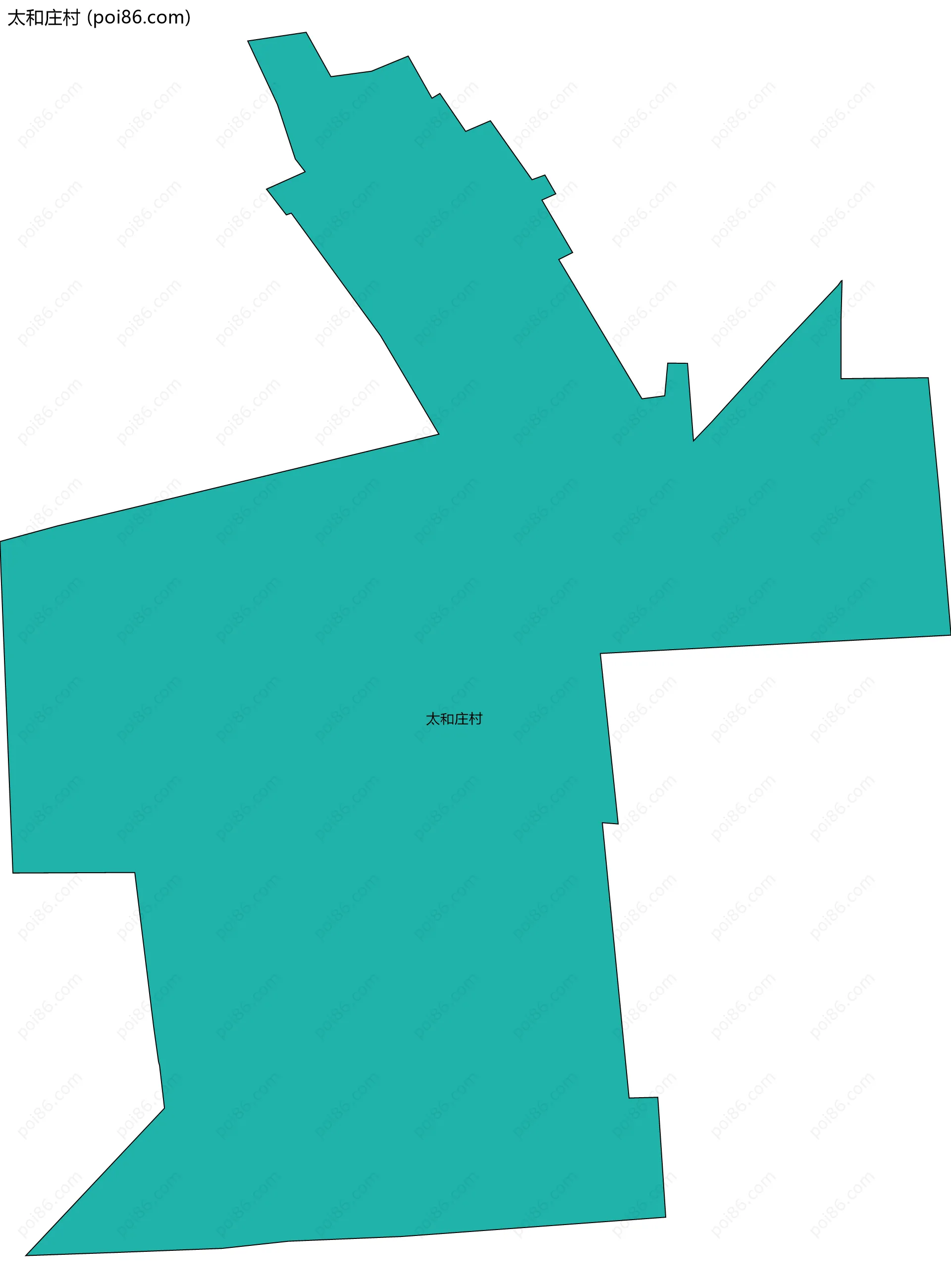 太和庄村边界地图