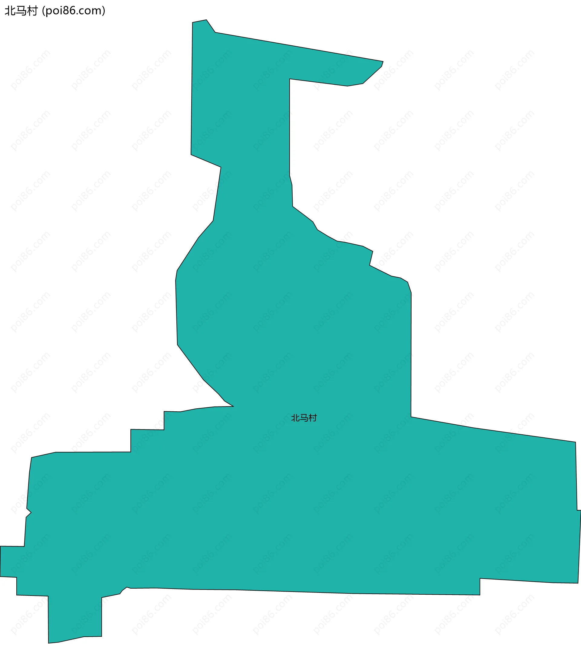 北马村边界地图