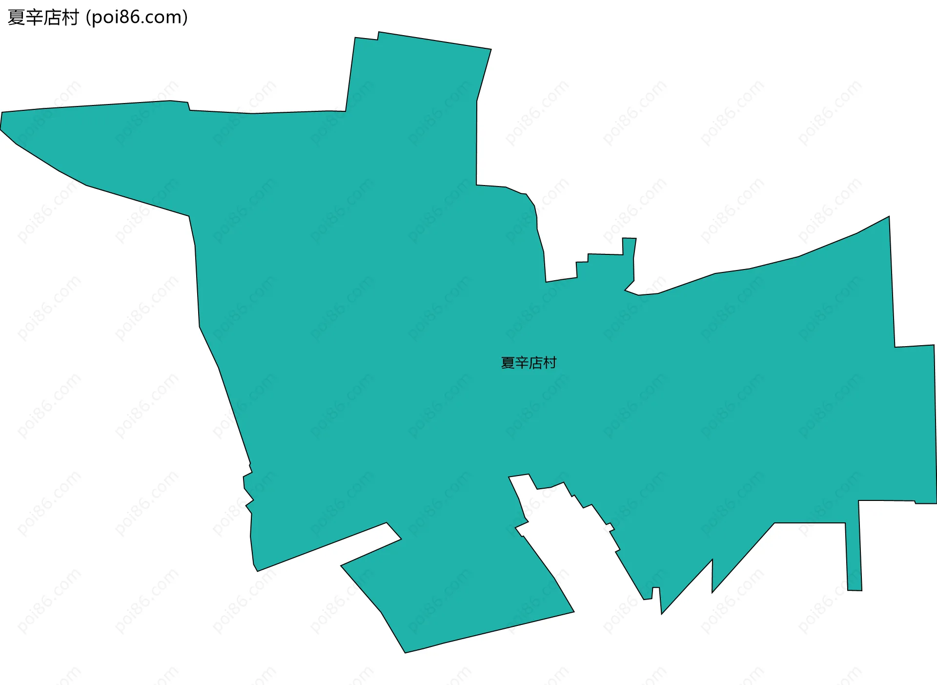 夏辛店村边界地图