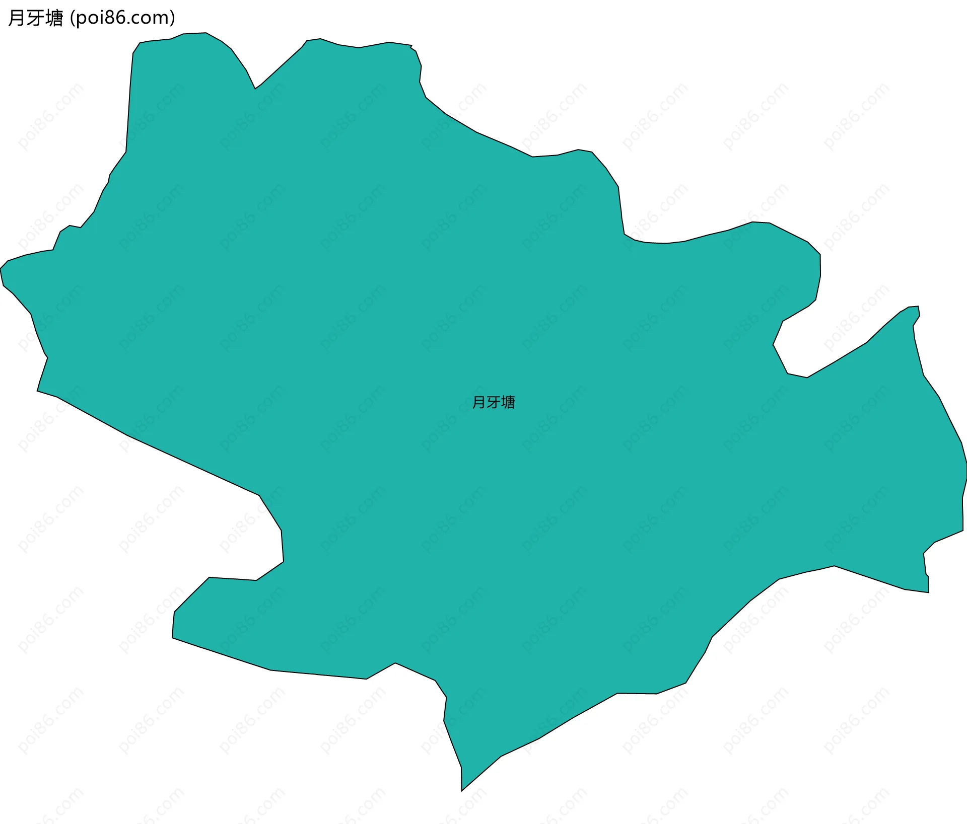 月牙塘边界地图