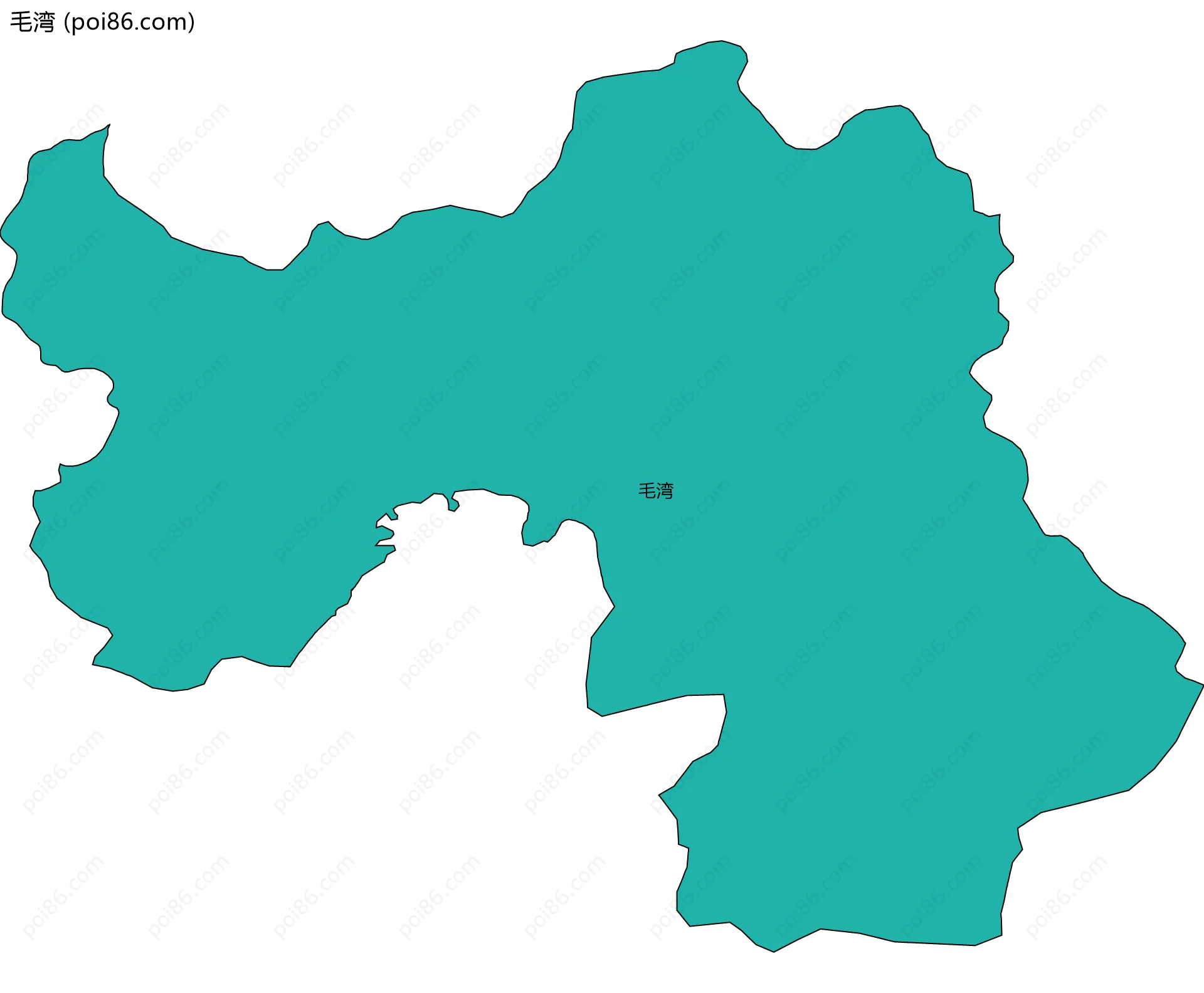 毛湾边界地图