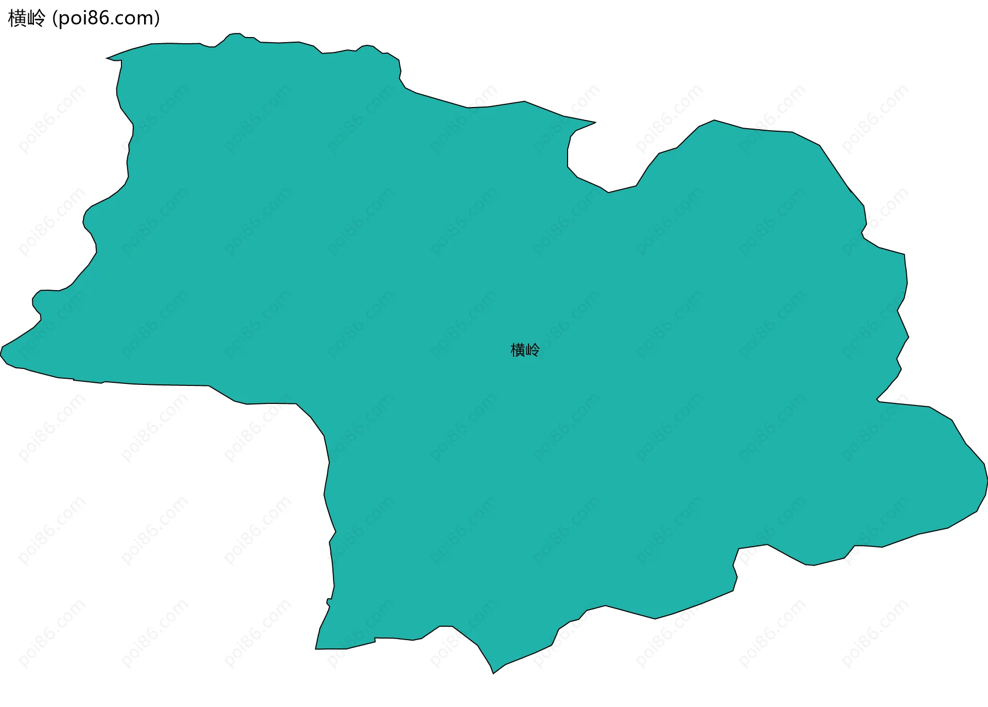 横岭边界地图