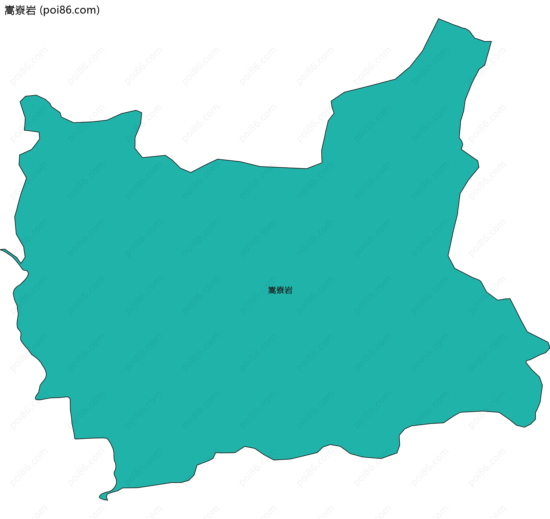嵩嶚岩边界地图