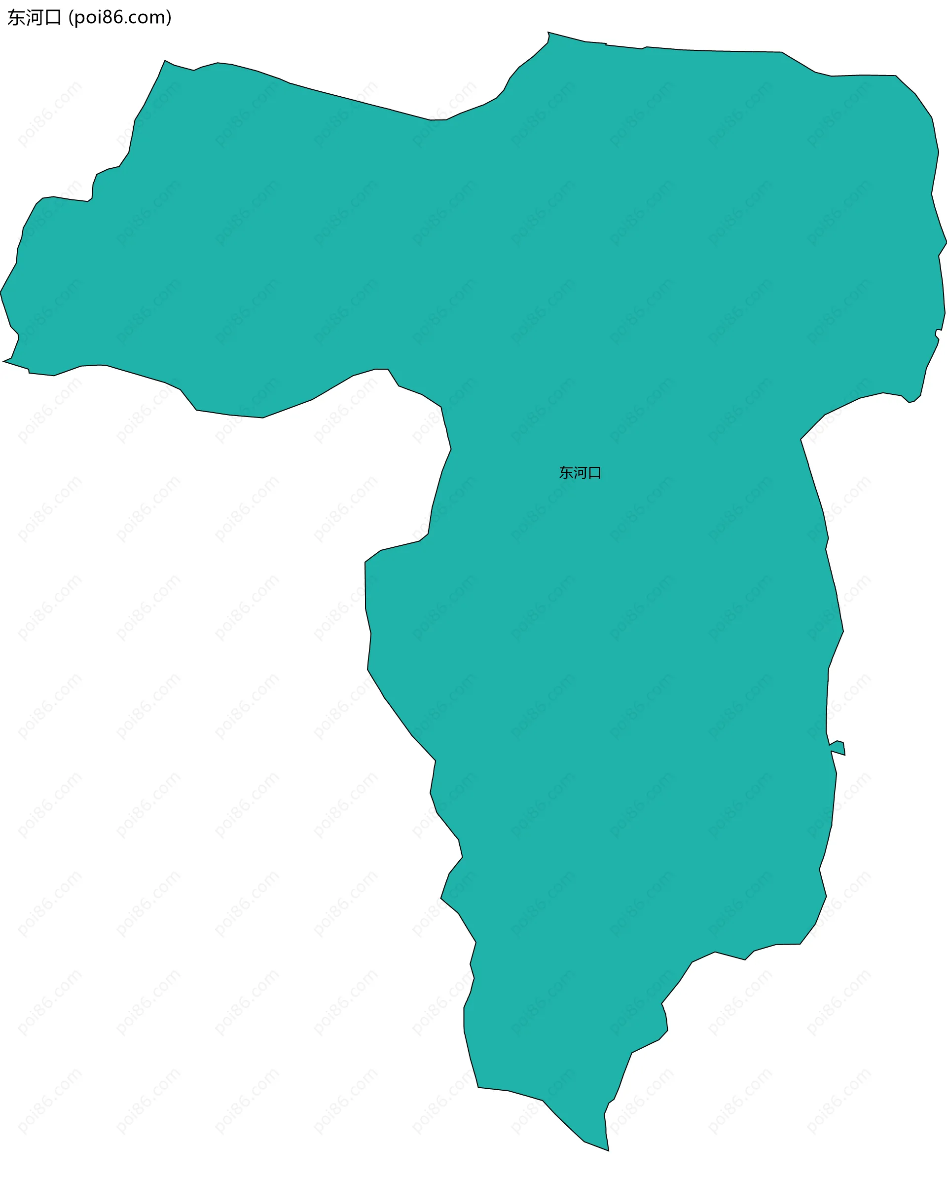 东河口边界地图