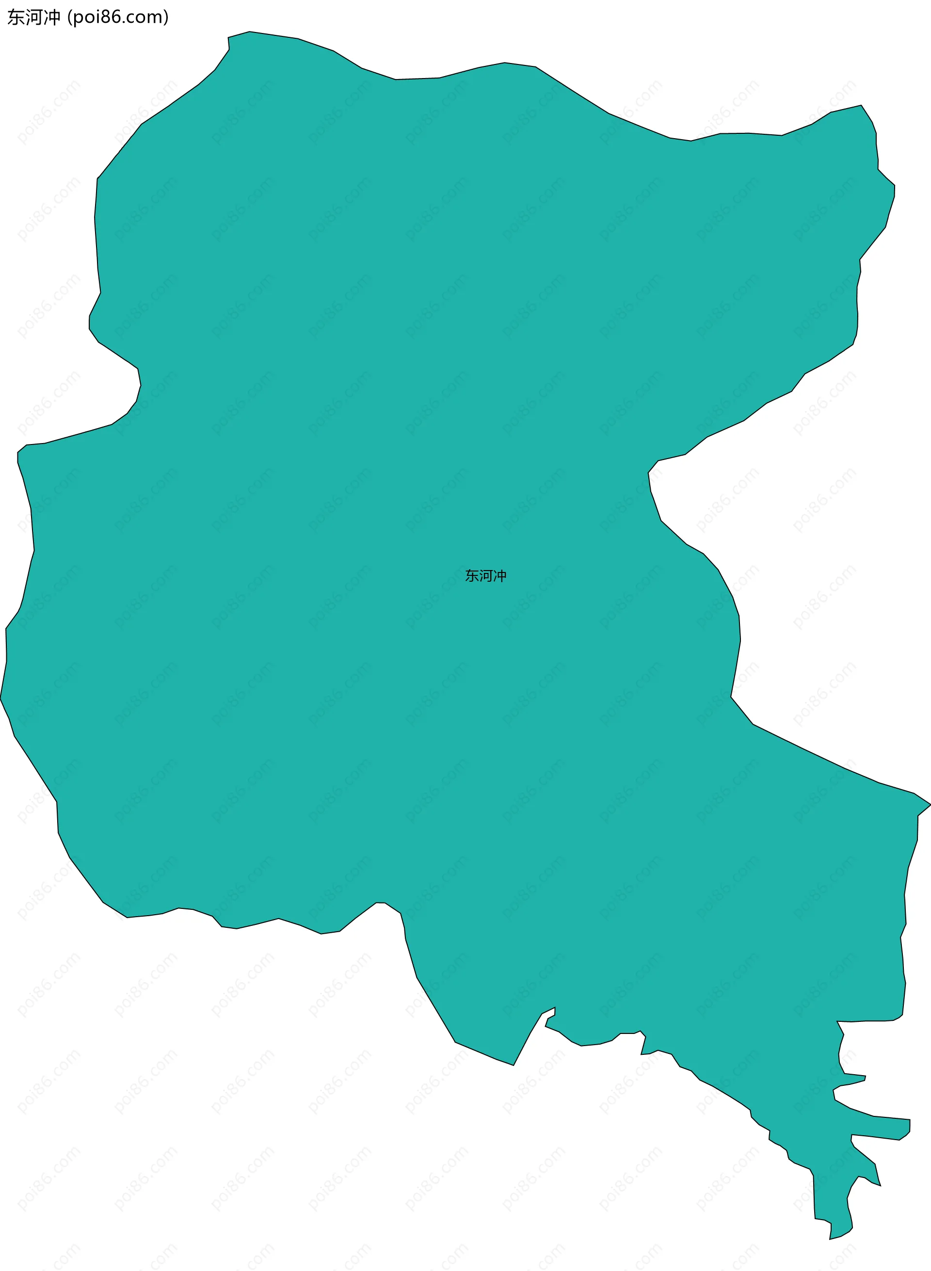 东河冲边界地图