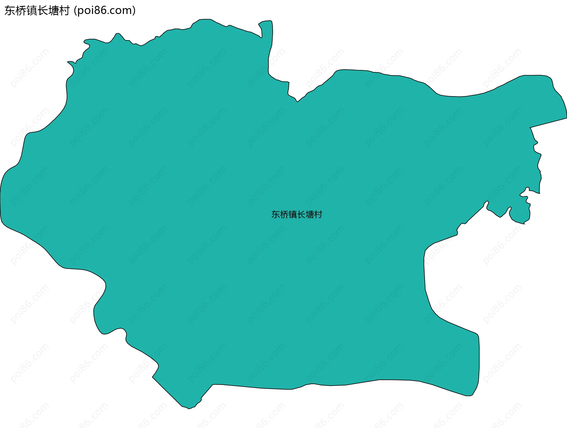 东桥镇长塘村边界地图