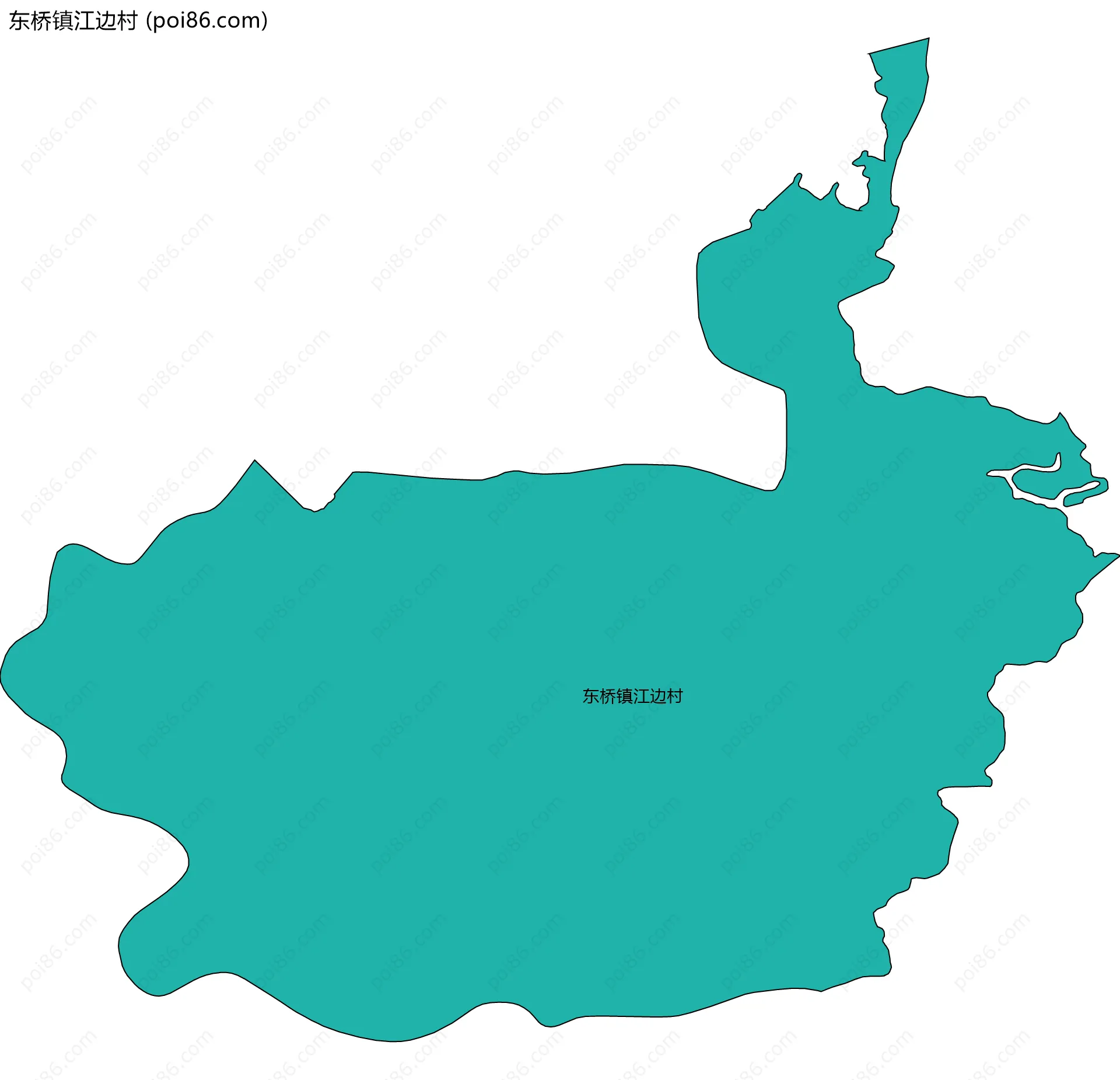东桥镇江边村边界地图