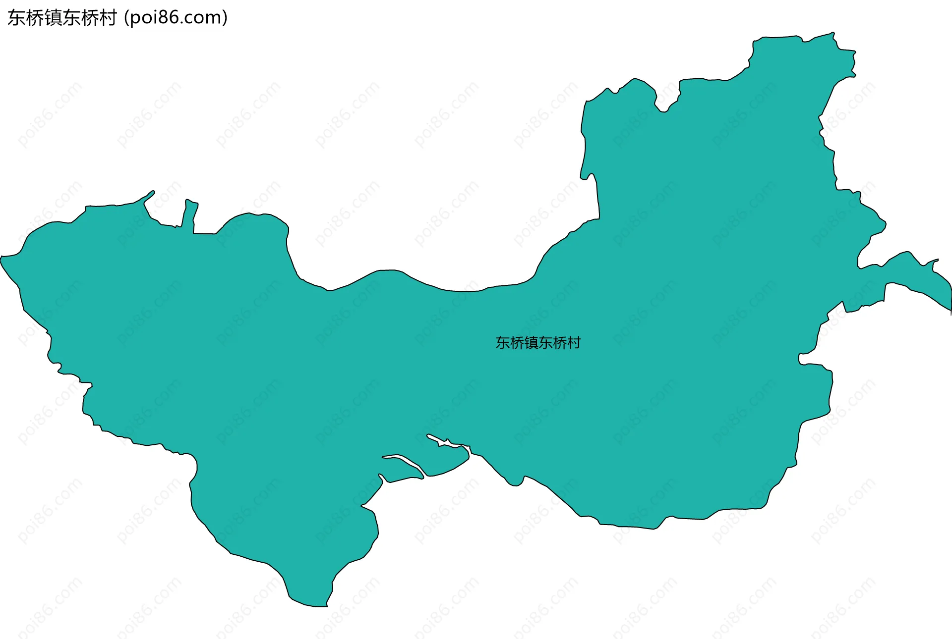 东桥镇东桥村边界地图