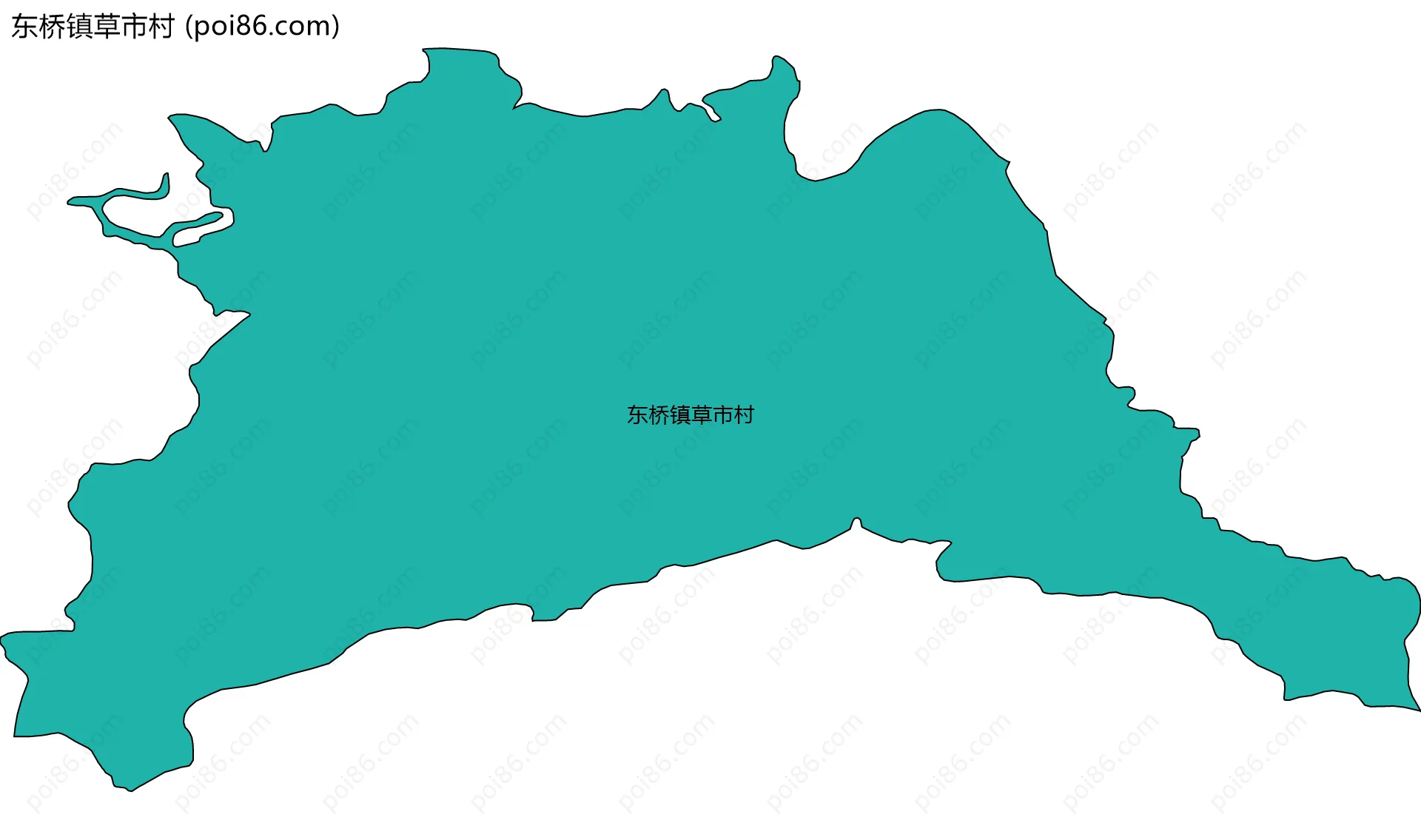 东桥镇草市村边界地图