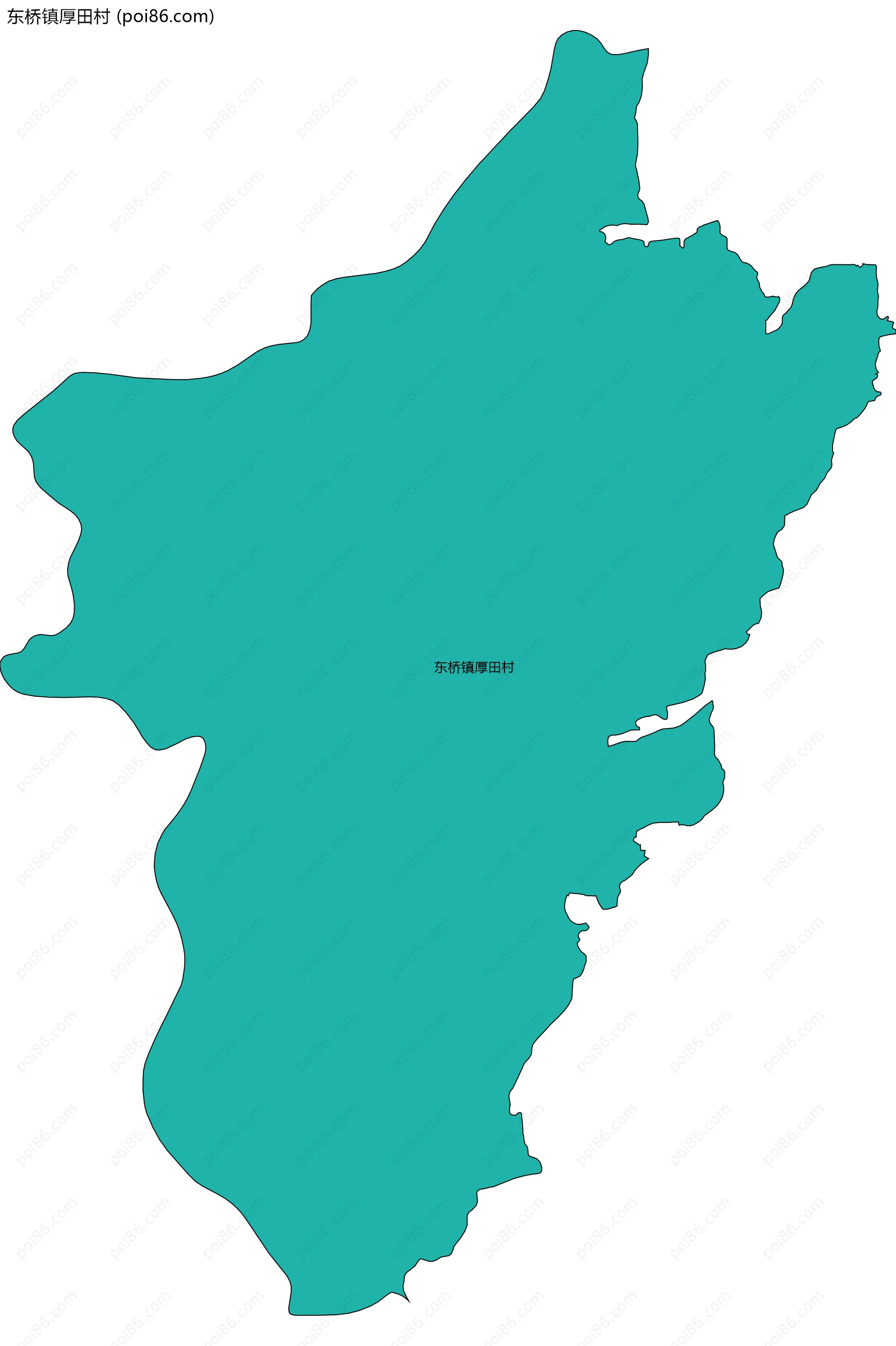 东桥镇厚田村边界地图