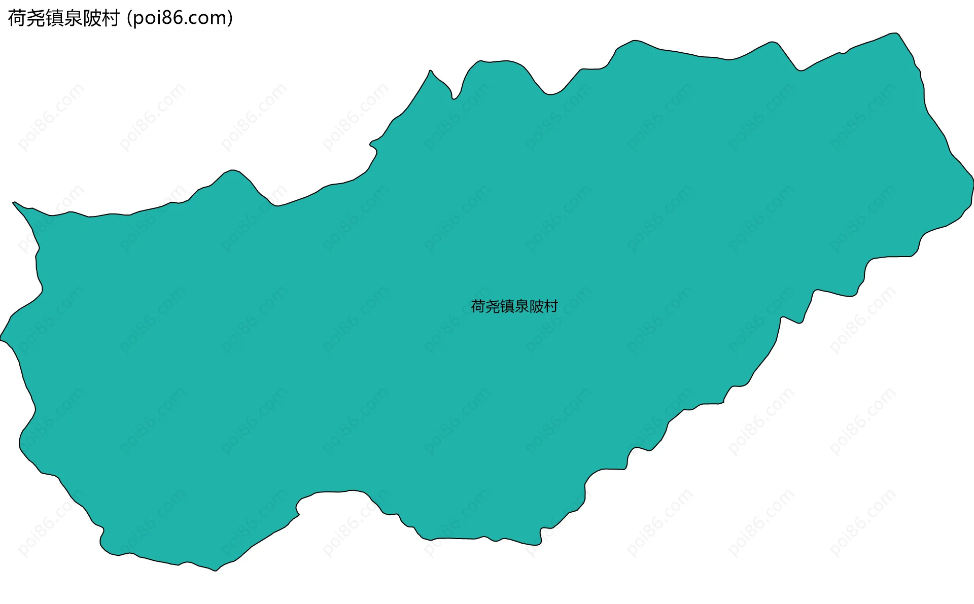 荷尧镇泉陂村边界地图