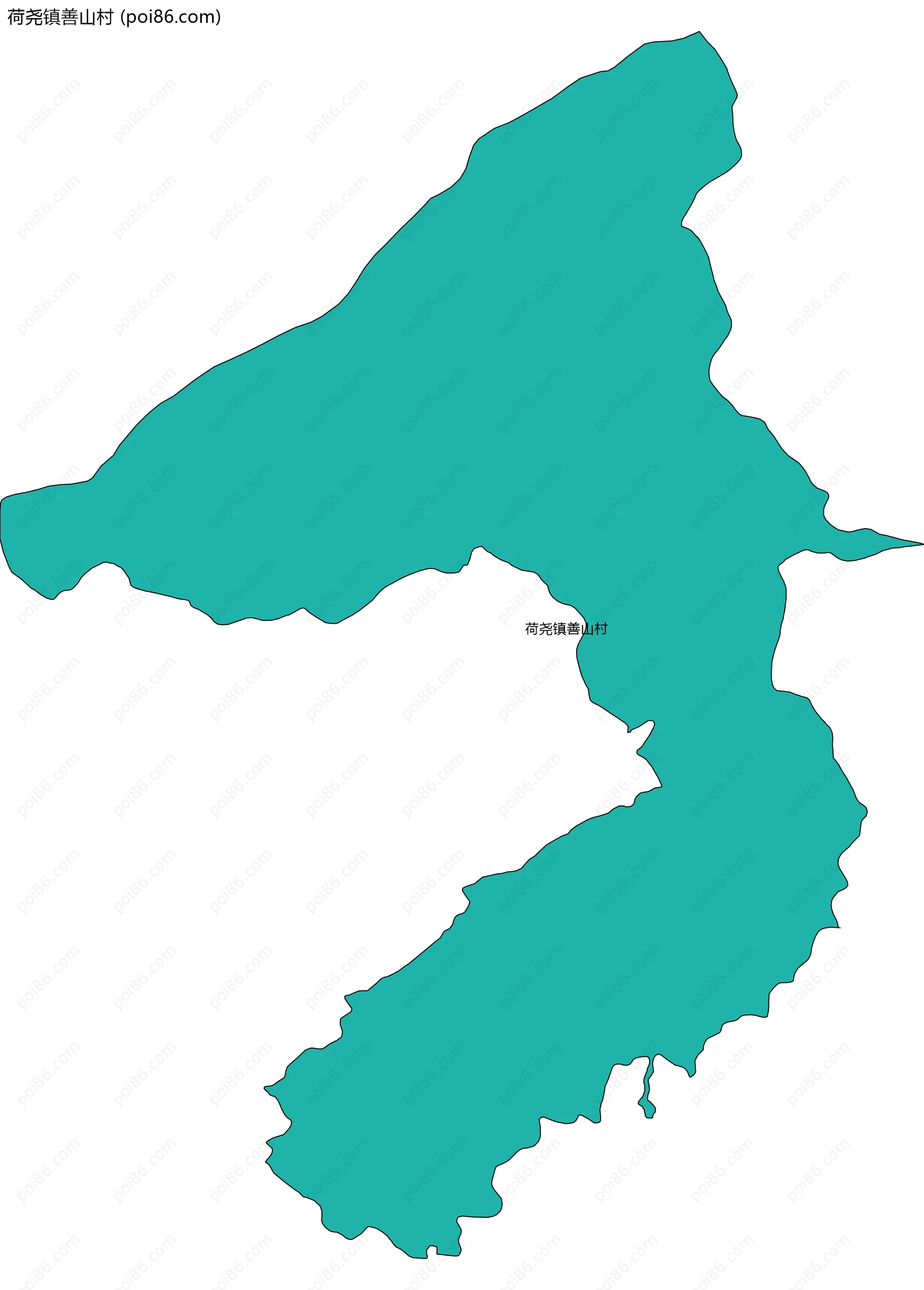 荷尧镇善山村边界地图